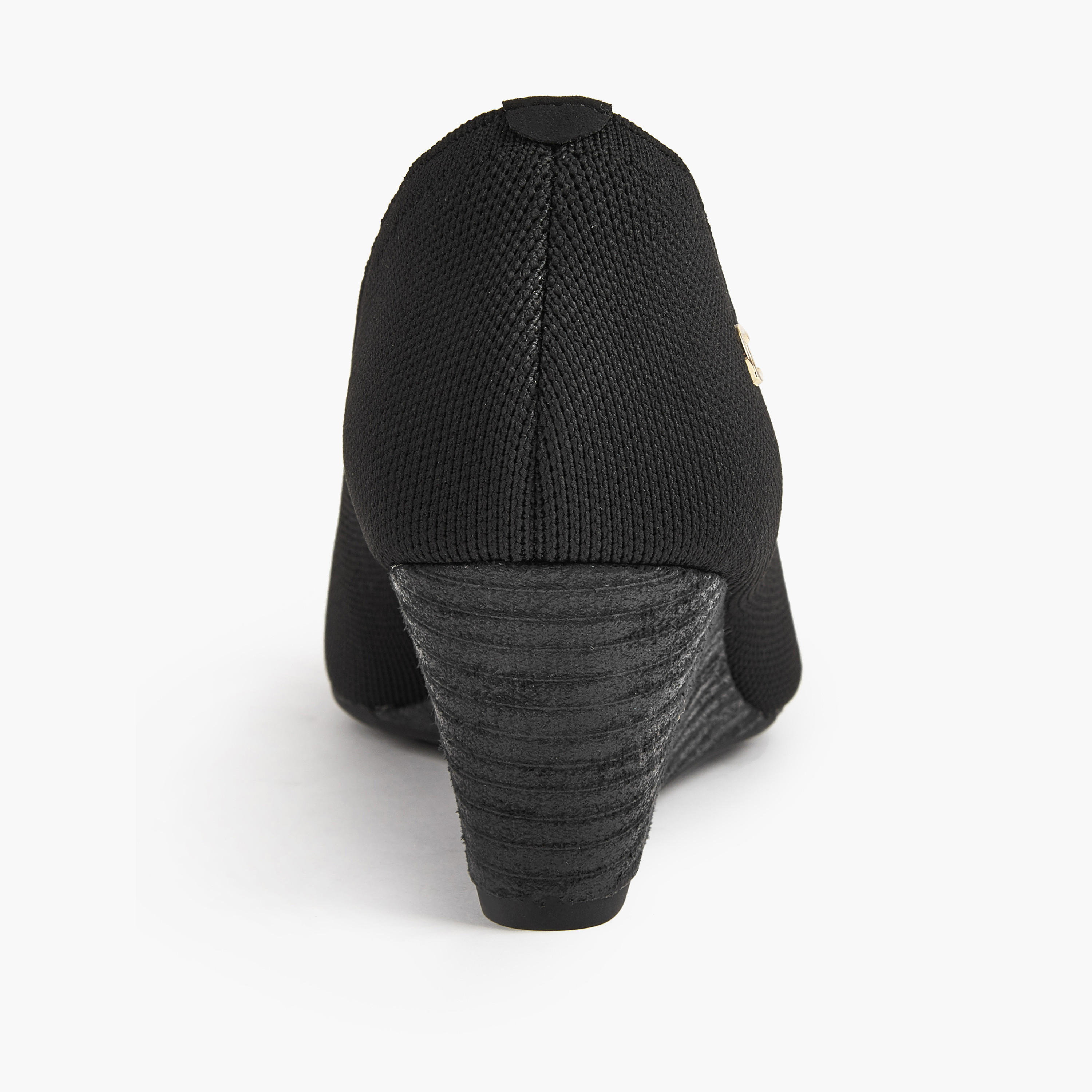 حذاء مريح بارز الملمس سهل الارتداء وبكعب ويدج من لو كونفورت-women-shoes-heels-image-4