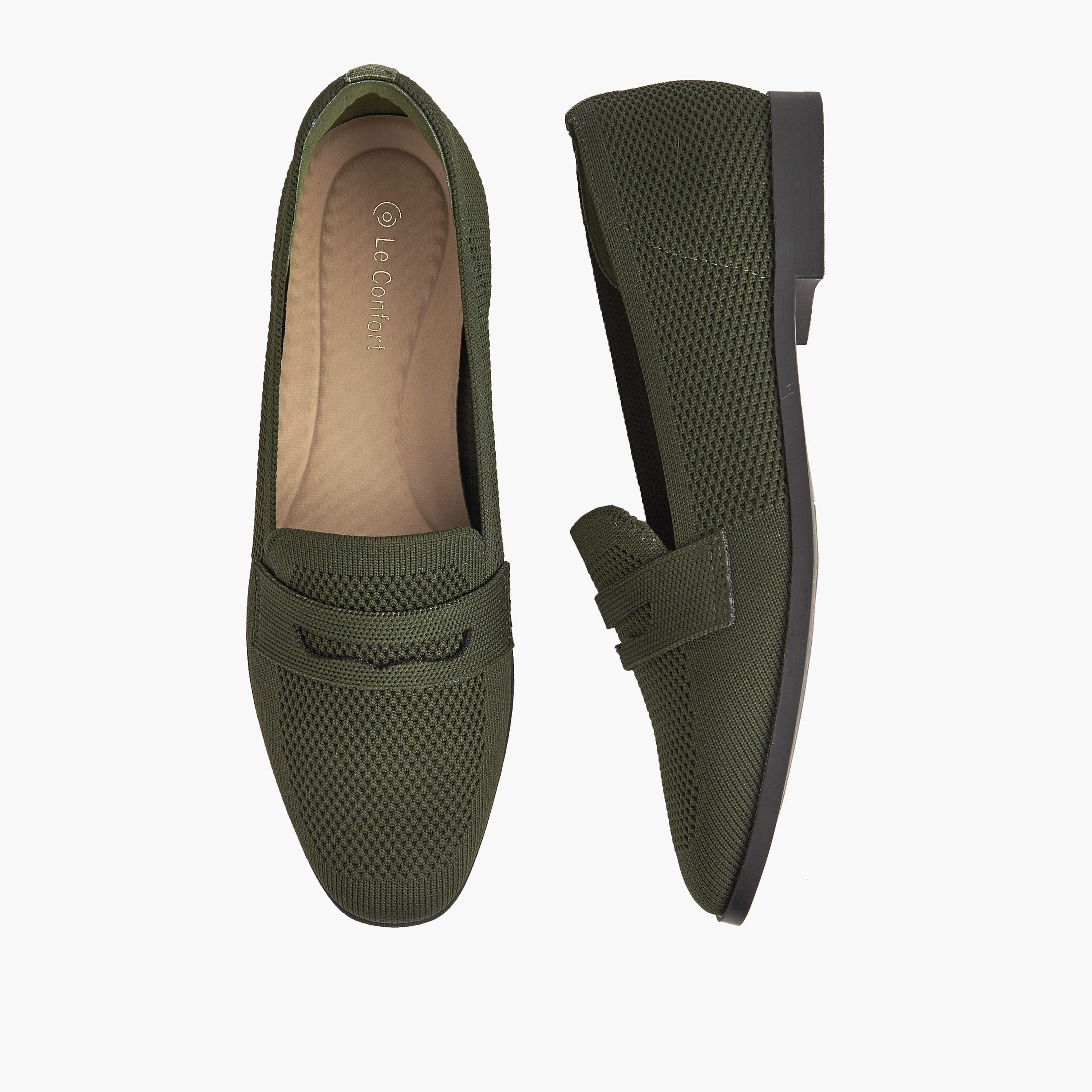 Le Confort Textured Slip-On Comfort Loafers-women-shoes-loafersandmoccasins-image-1