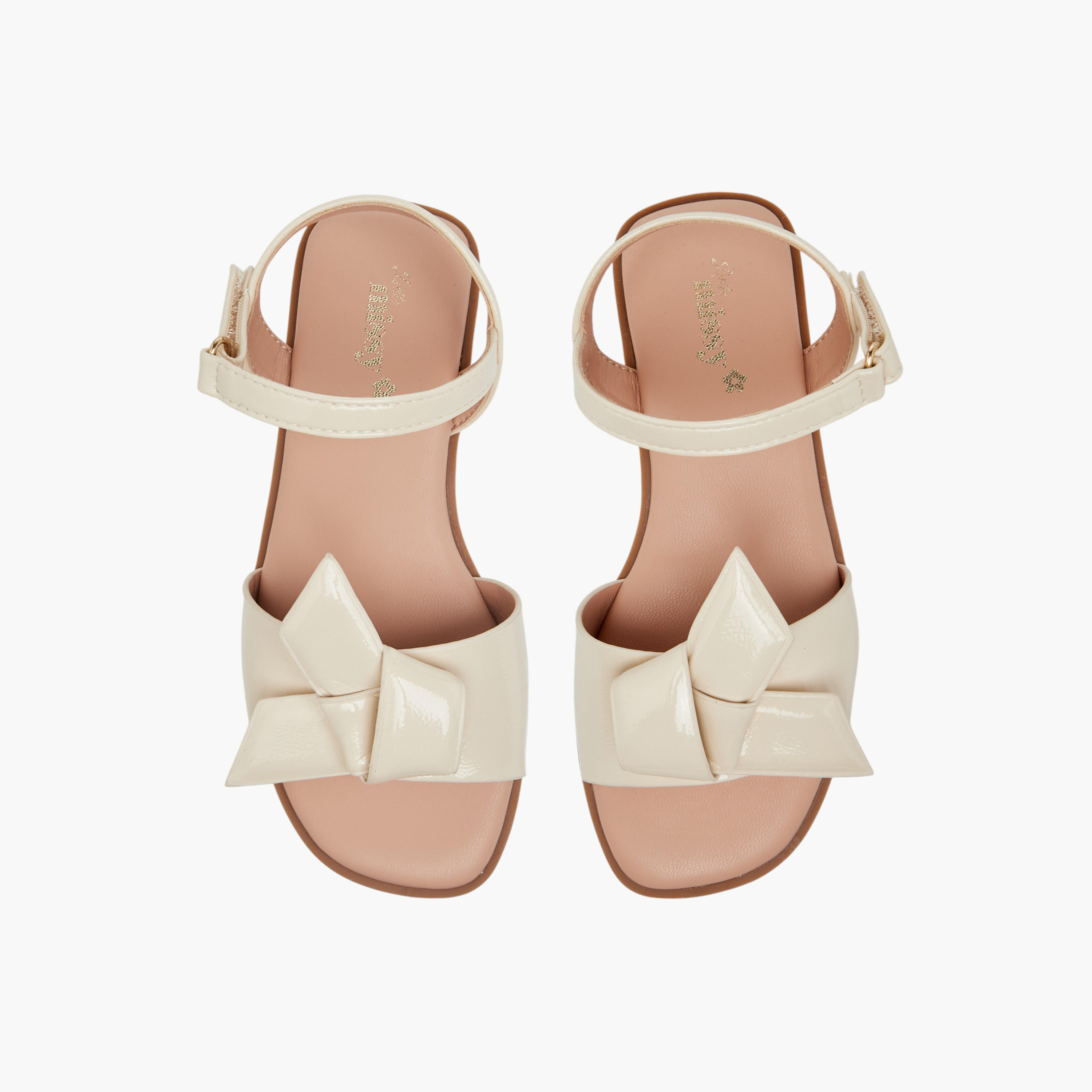 صندل بشريط إغلاق لاصق وفيونكة من ليتل ميسي-girls-shoes-sandals-image-4