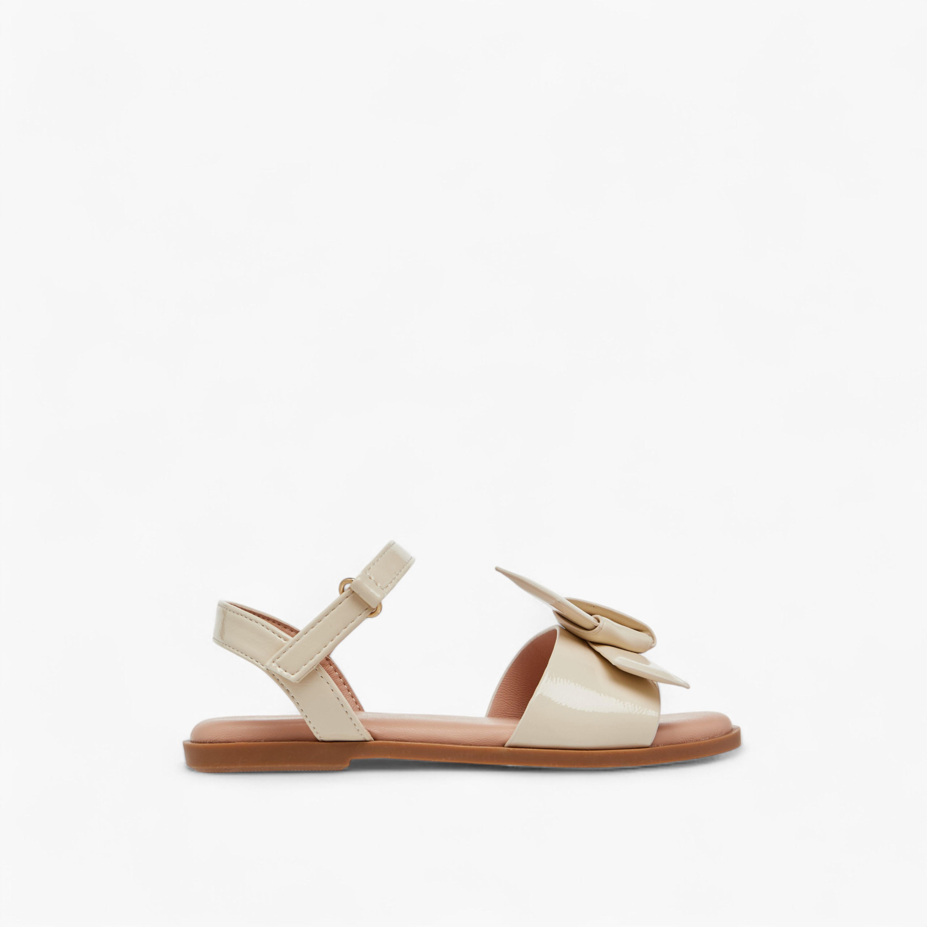 صندل بشريط إغلاق لاصق وفيونكة من ليتل ميسي-girls-shoes-sandals-image-2