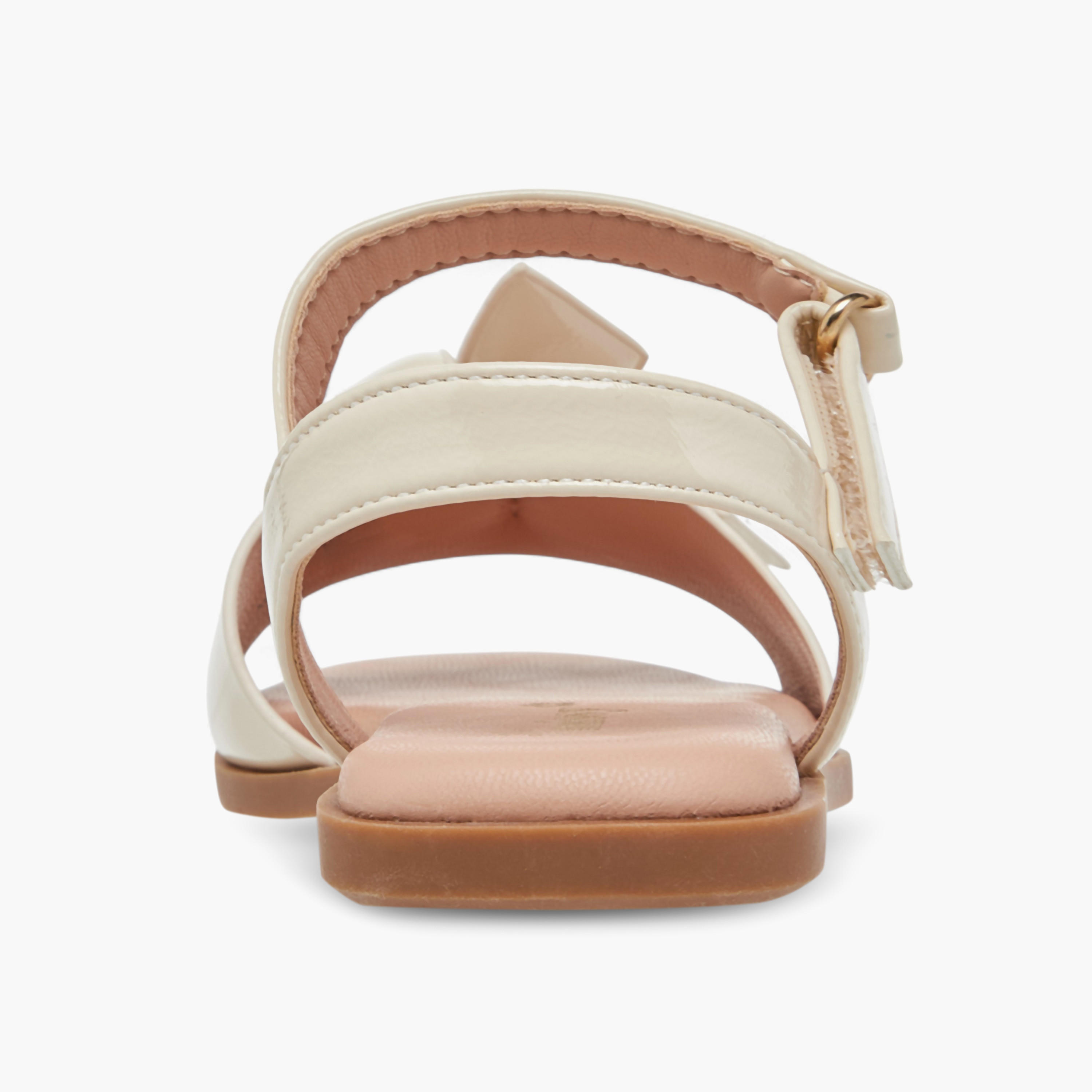 صندل بشريط إغلاق لاصق وفيونكة من ليتل ميسي-girls-shoes-sandals-image-1