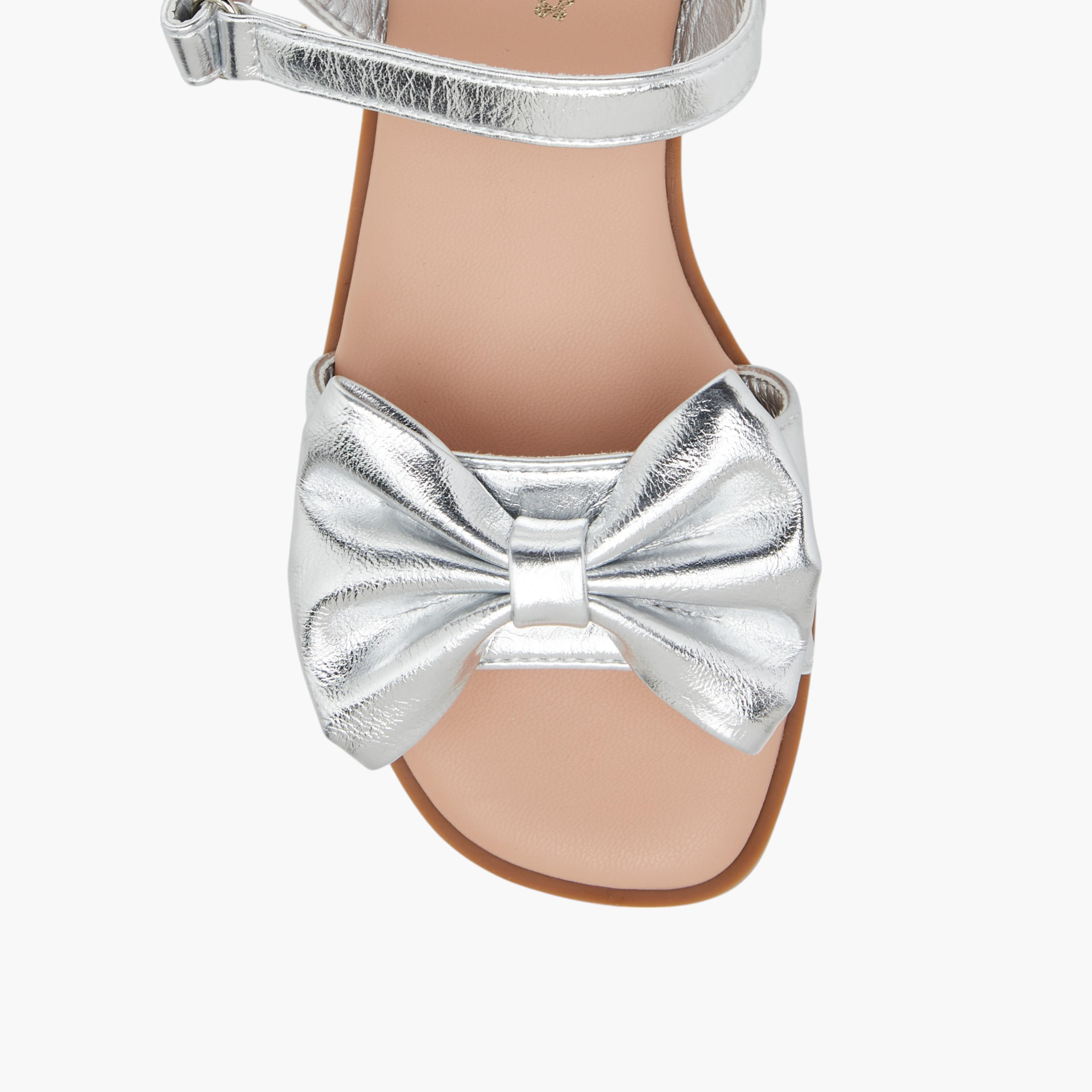 Little Missy Bow Accent Sandals with Hook and Loop Closure-girls-shoes-sandals-image-3