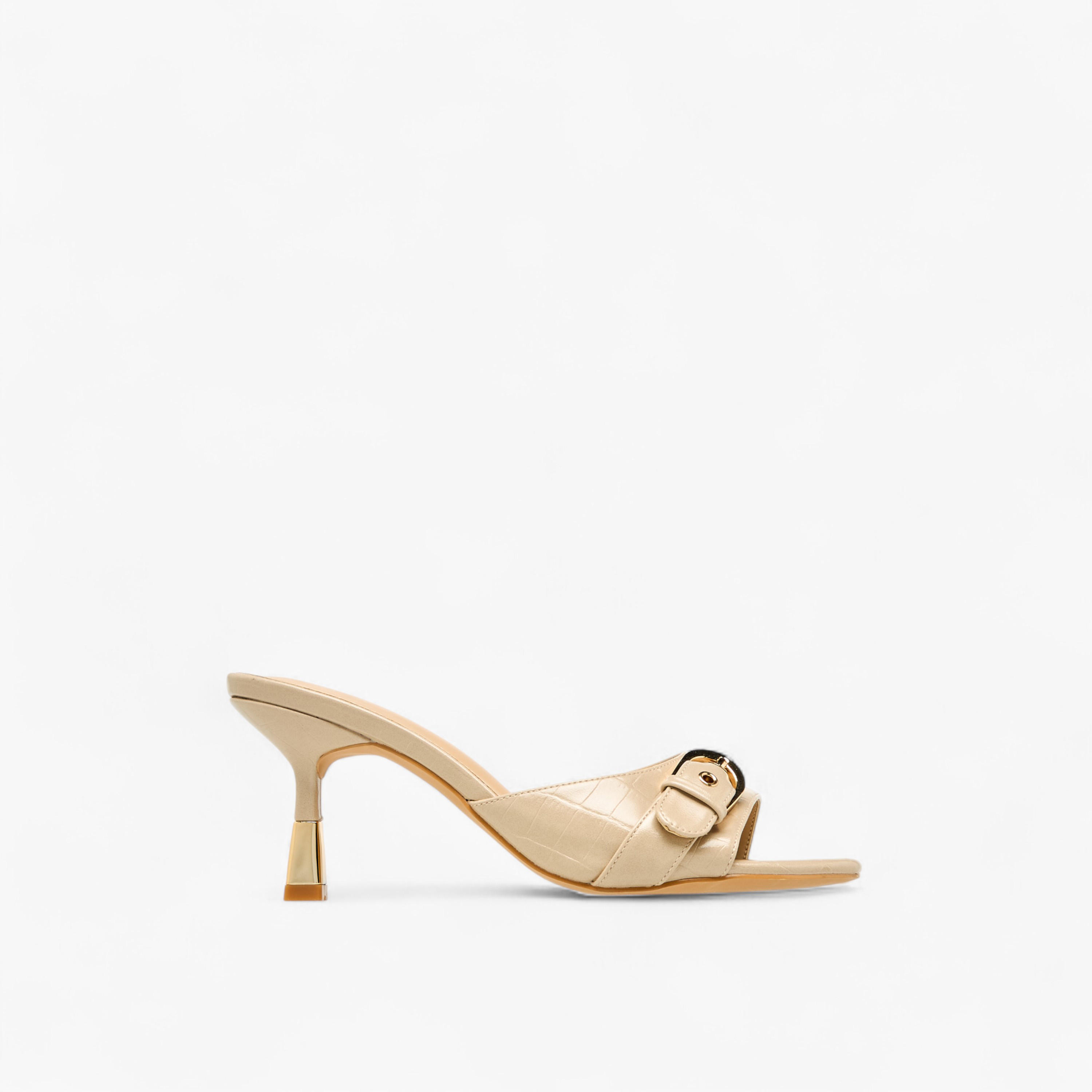 Flora Bella Women Buckle Detail Flared Heel Sandals-women-shoes-sandals-heeled-image-3
