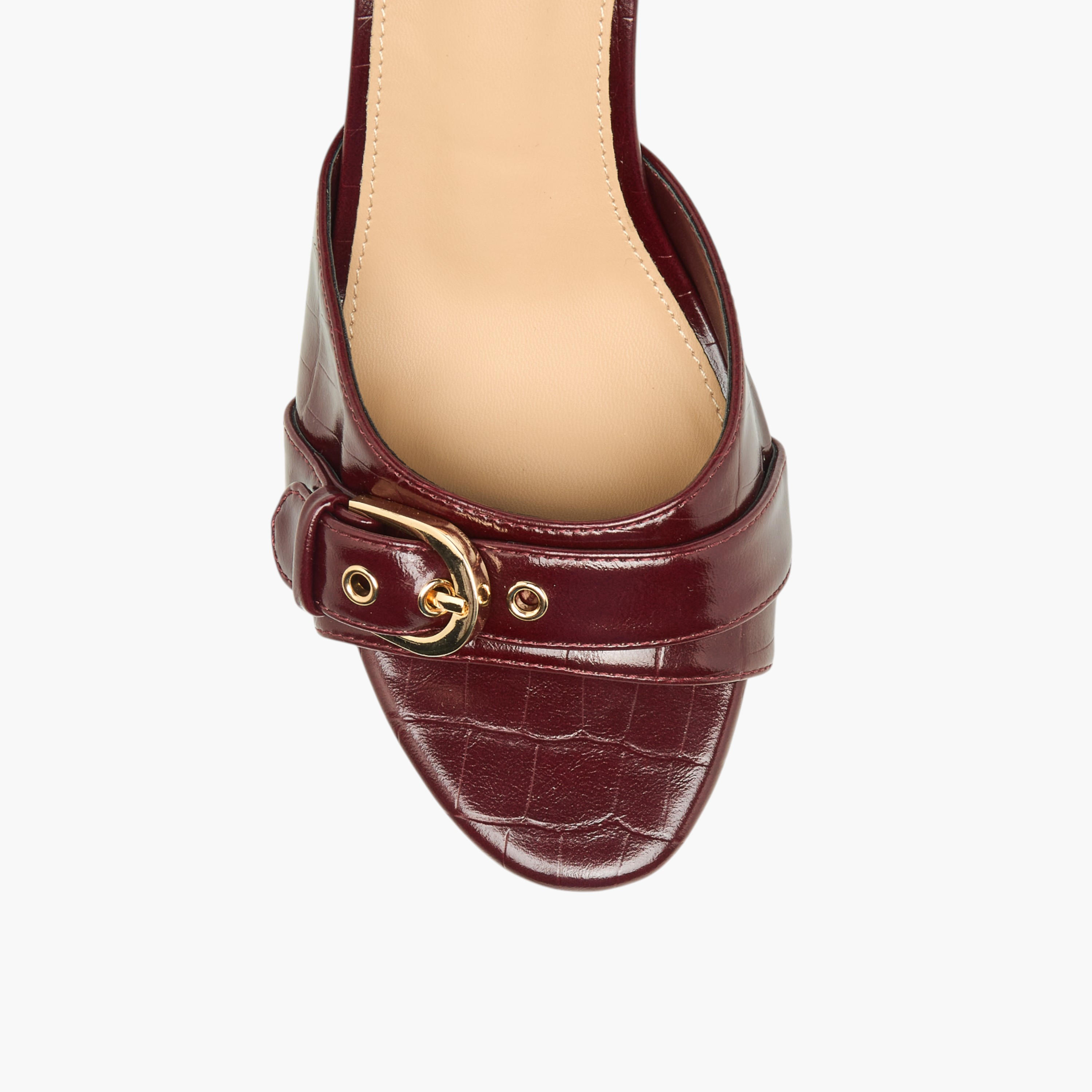 Flora Bella Women Buckle Detail Flared Heel Sandals-women-shoes-sandals-heeled-image-4