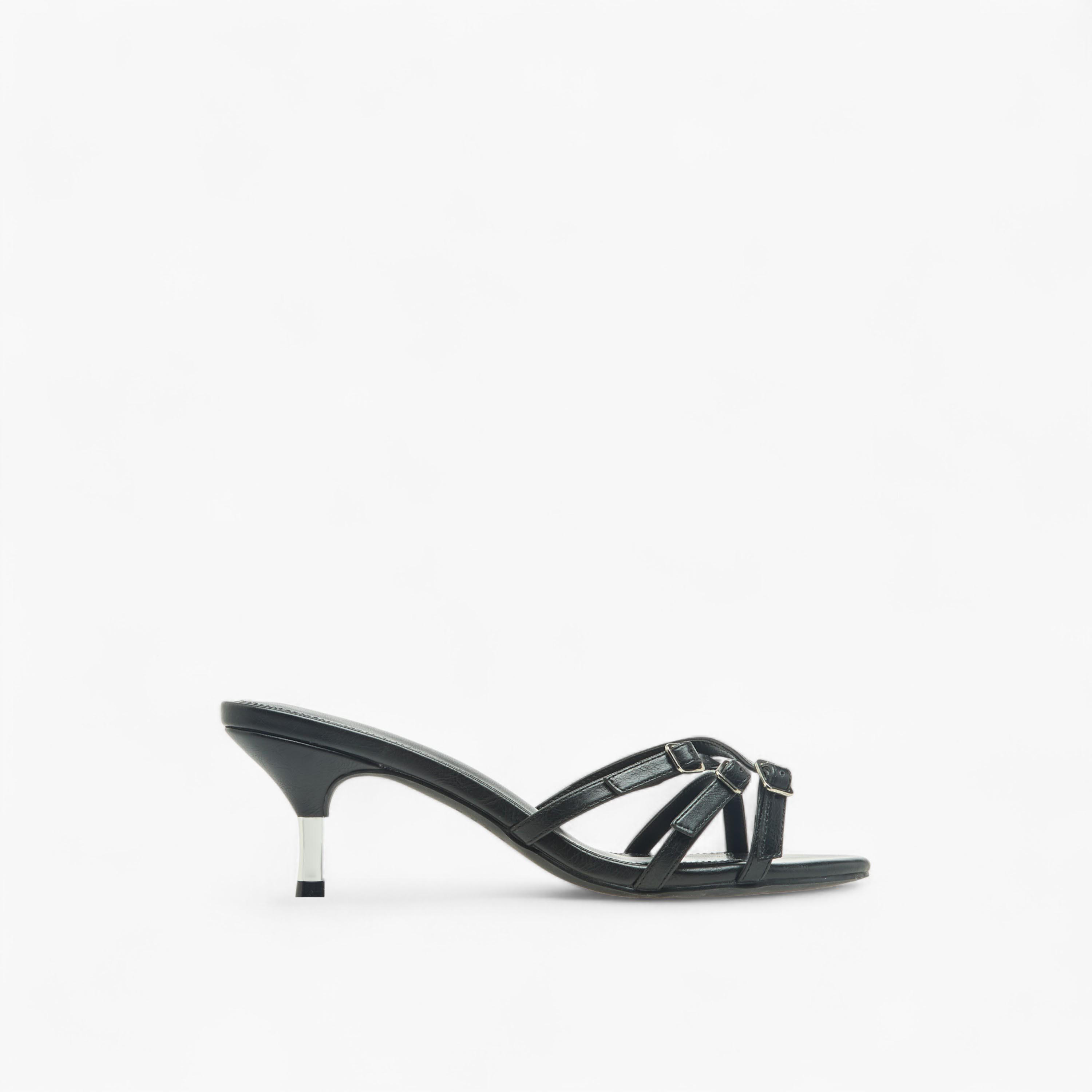 Flora Bella Womens Buckle Detail Flared Heel Sandals-women-shoes-sandals-heeled-image-3