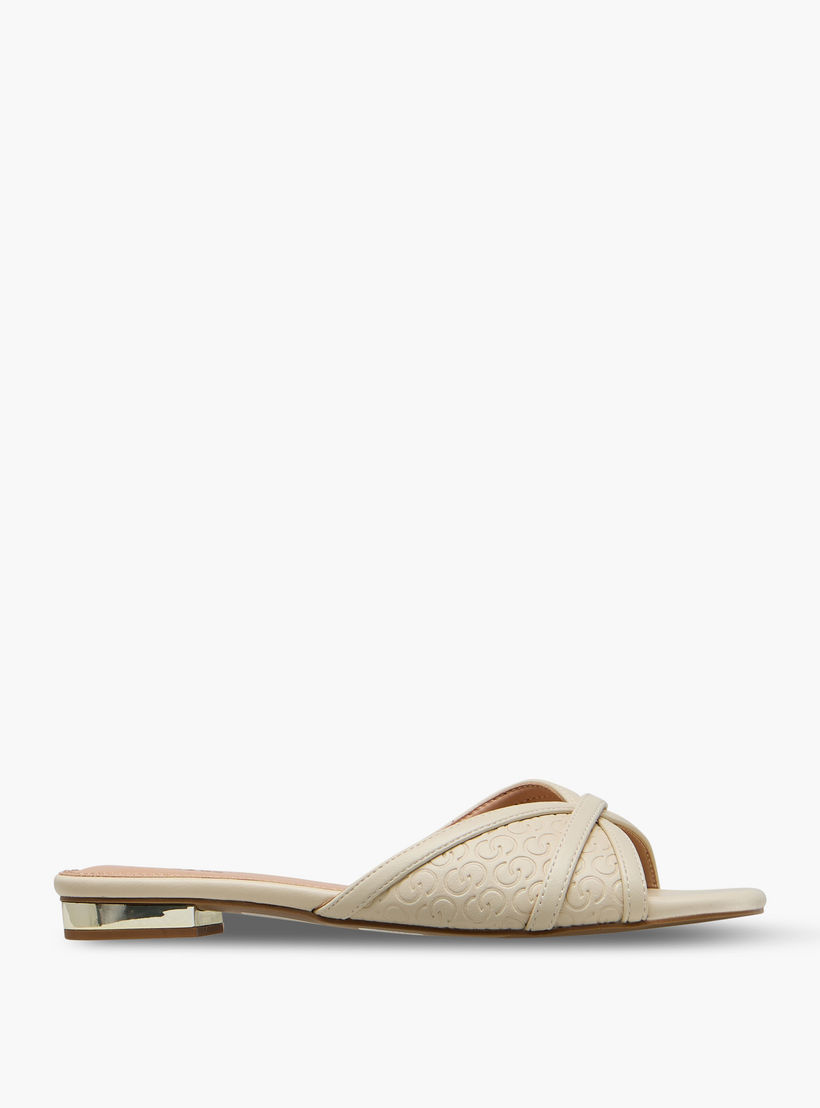 Celeste Women Monogram Embossed Sandals-women-shoes-flats-sandals-image-3
