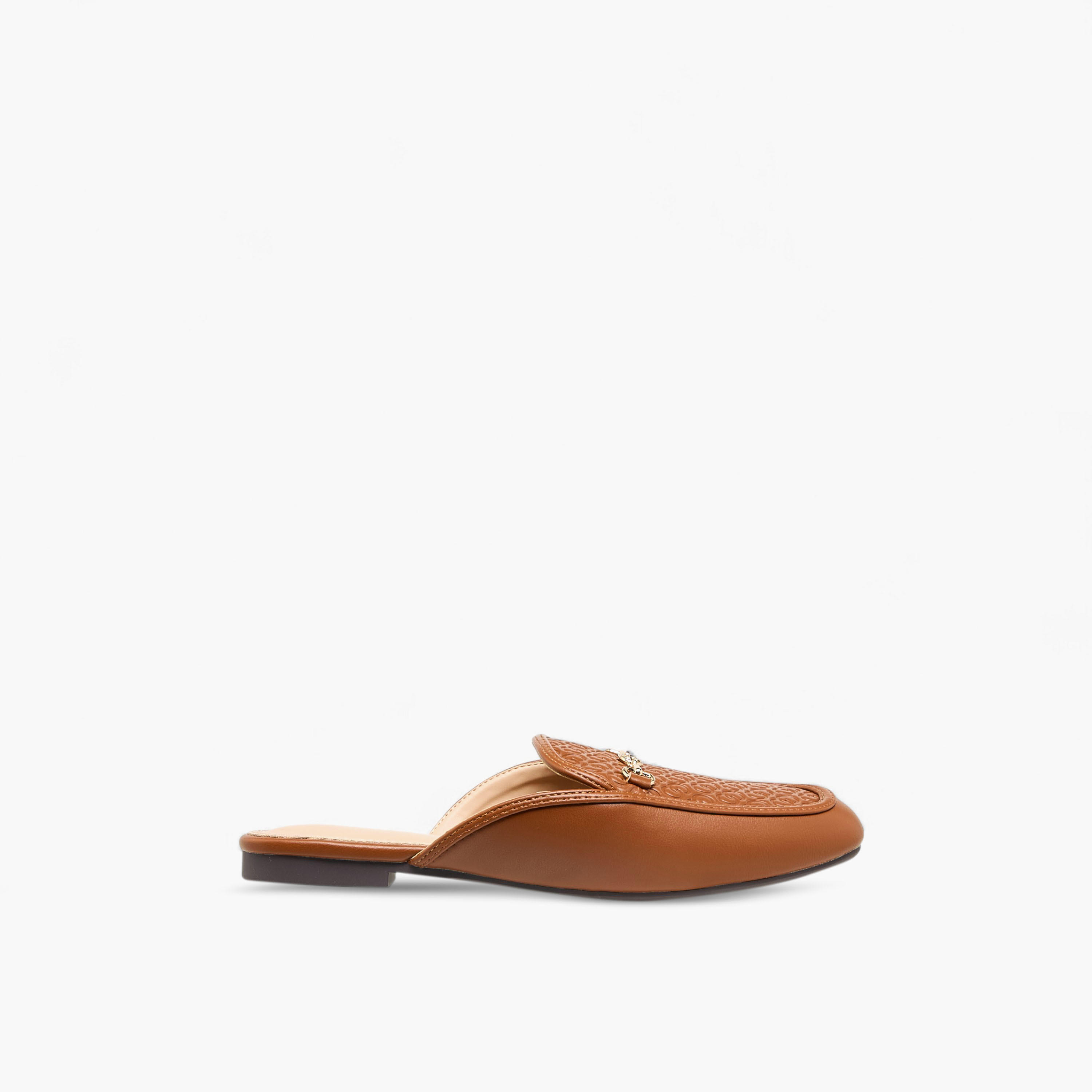 Celeste Women Monogram Embossed Mules-women-shoes-flats-mules-image-3