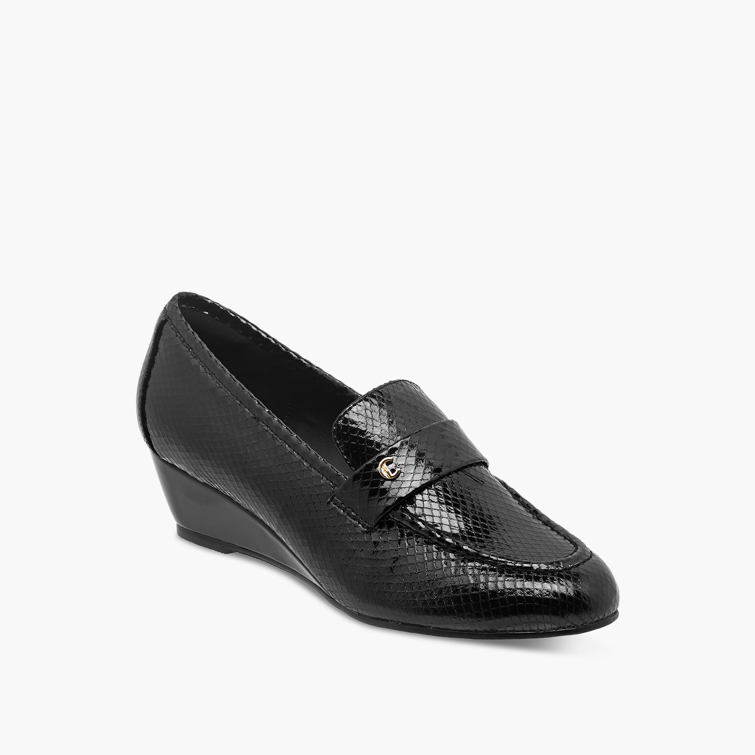 Le Confort Women Textured Wedge Heel Shoes-women-shoes-sandals-heeled-image-2