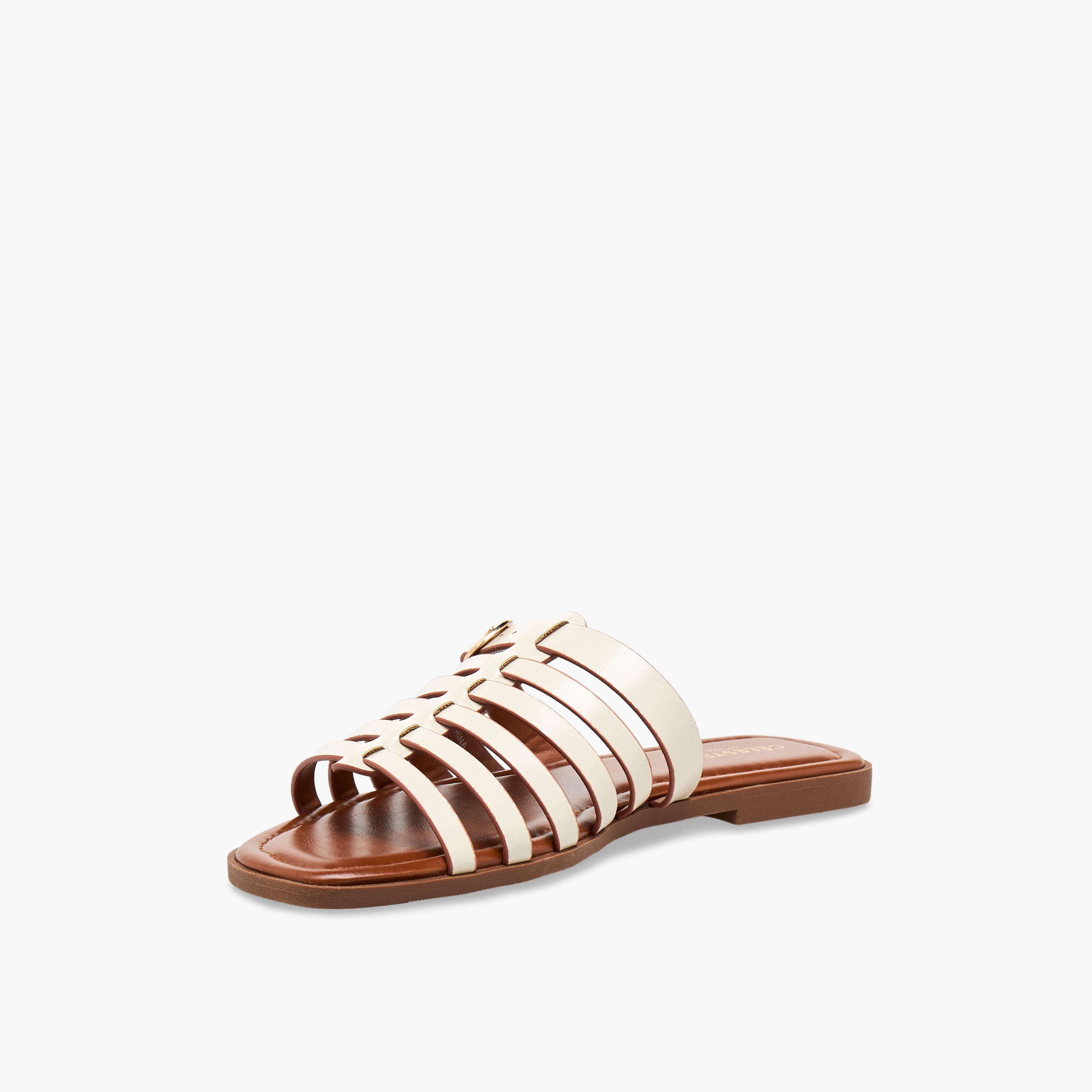Celeste Women Slip-On Buckle Accent Sandals-women-shoes-sandals-flats-image-4