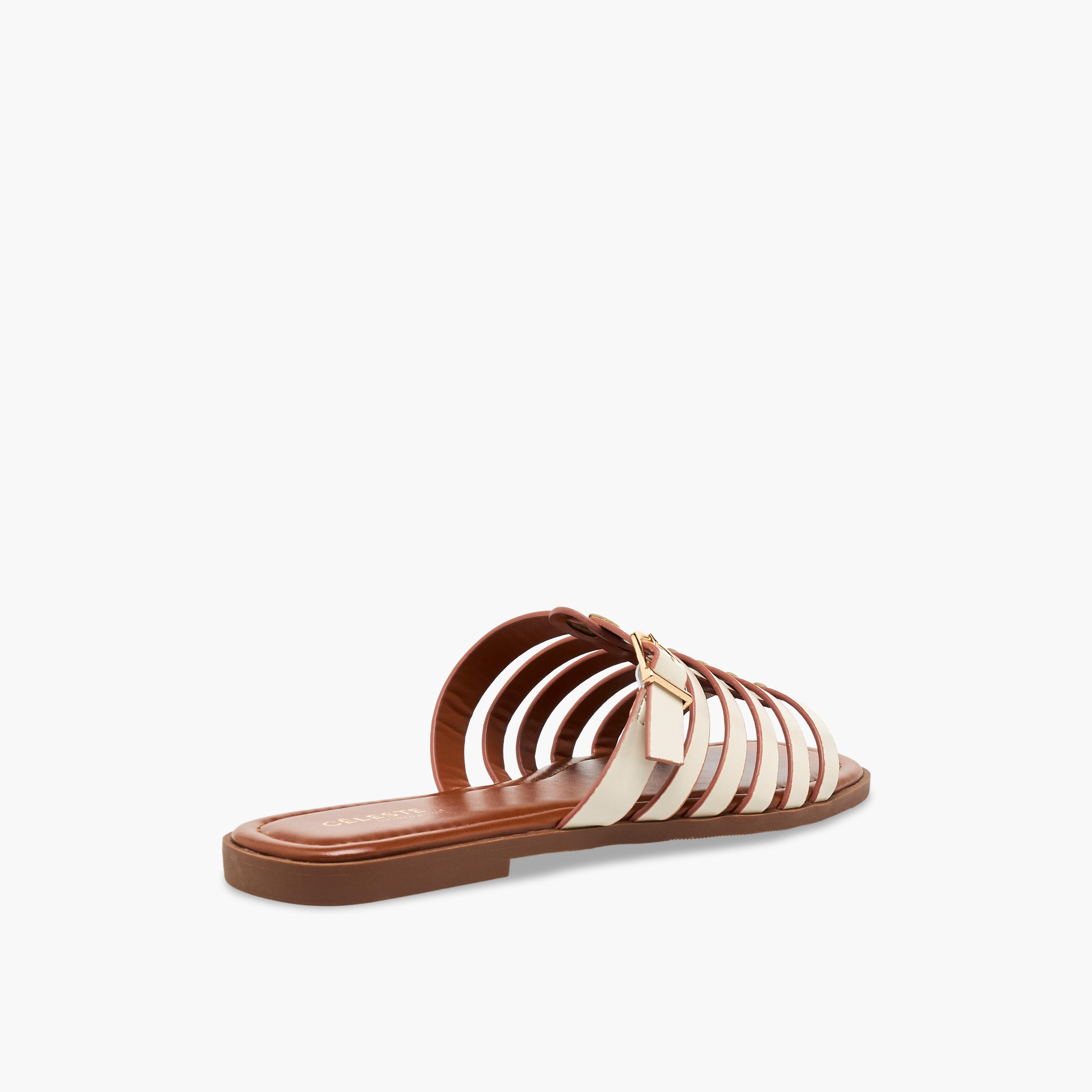 Celeste Women Slip-On Buckle Accent Sandals-women-shoes-sandals-flats-image-6