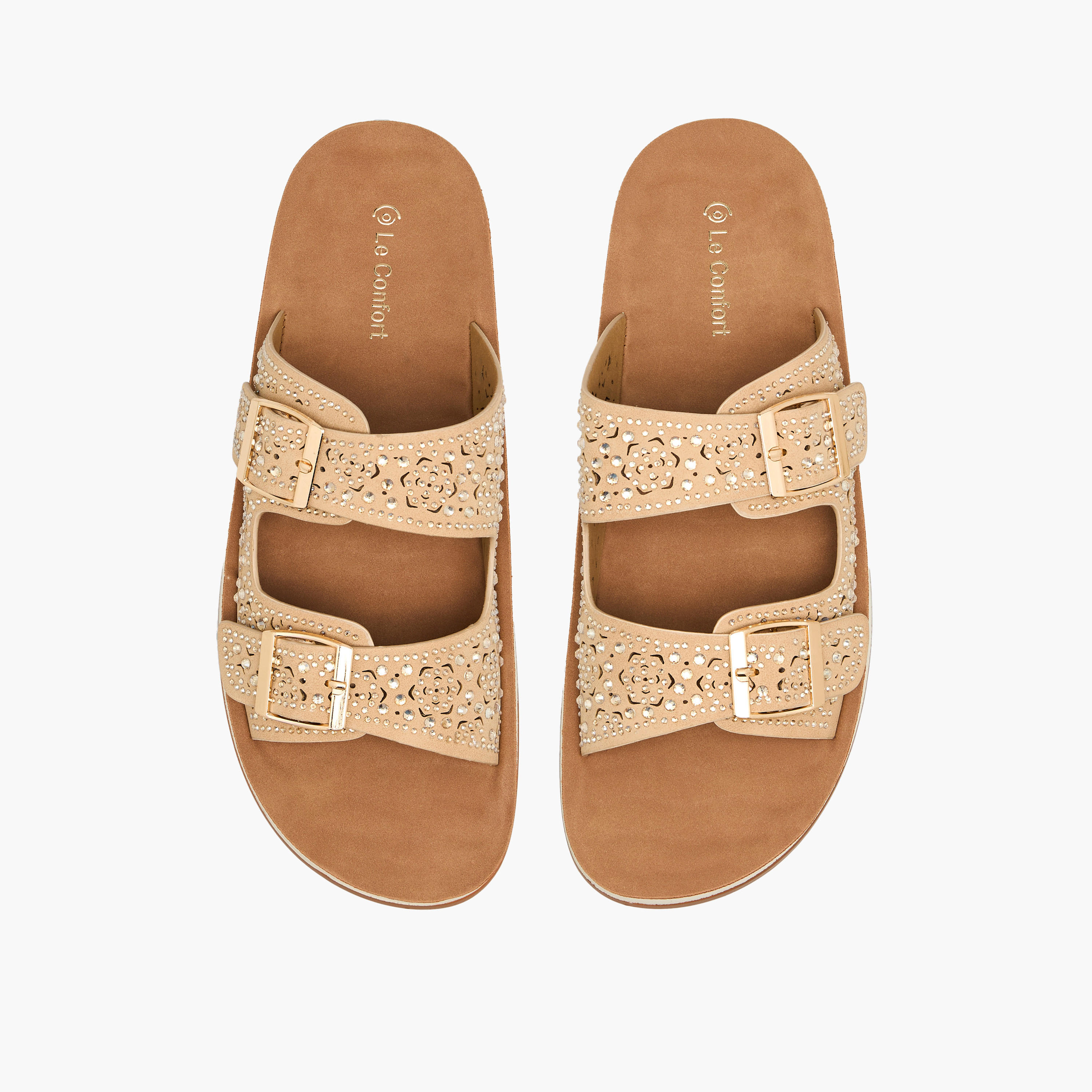 Le Confort Women Slip-On Comfort Sandals-women-shoes-flats-sandals-image-1