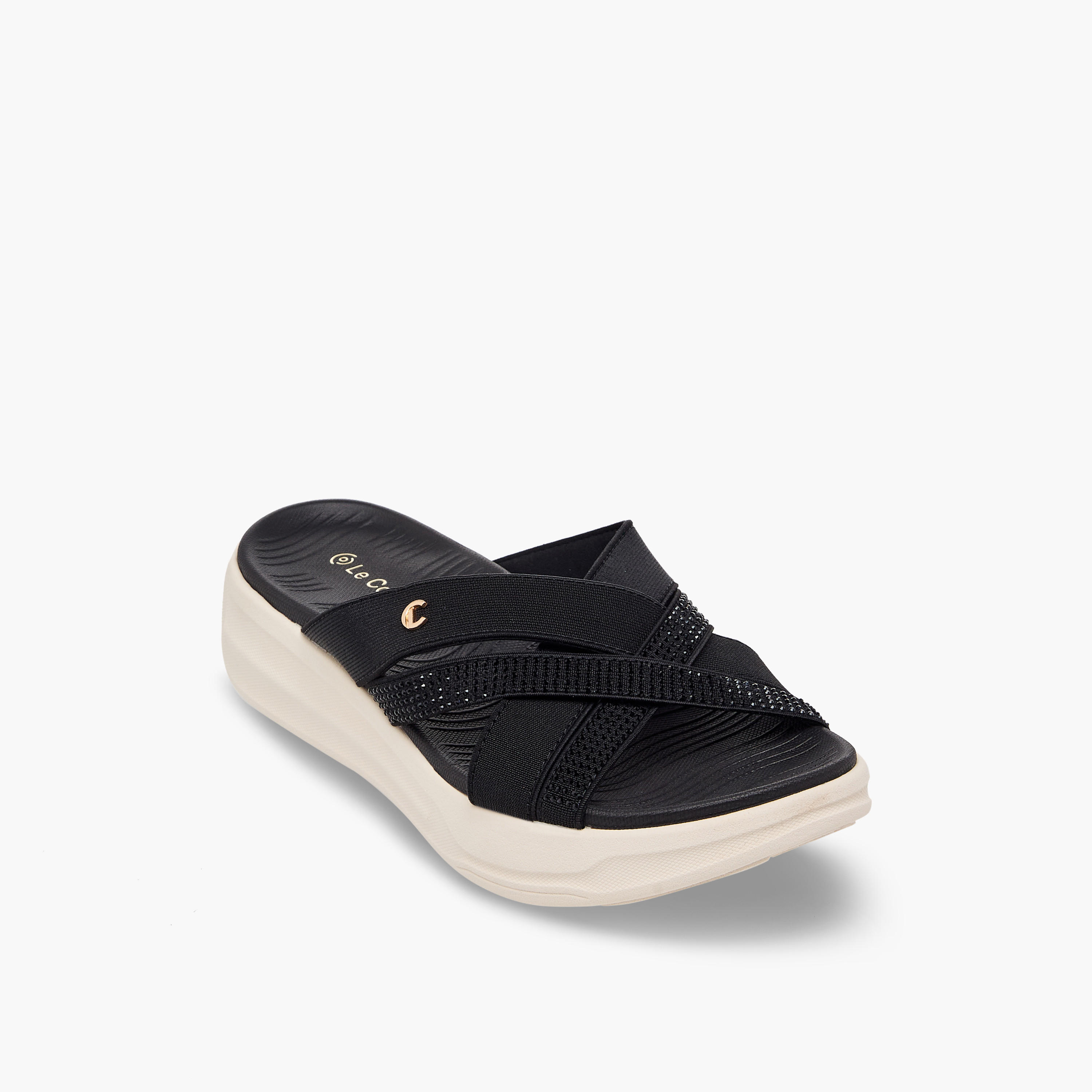 صندل بلاتفورم مزين للنساء من لو كونفورت-women-shoes-sandals-flats-image-2