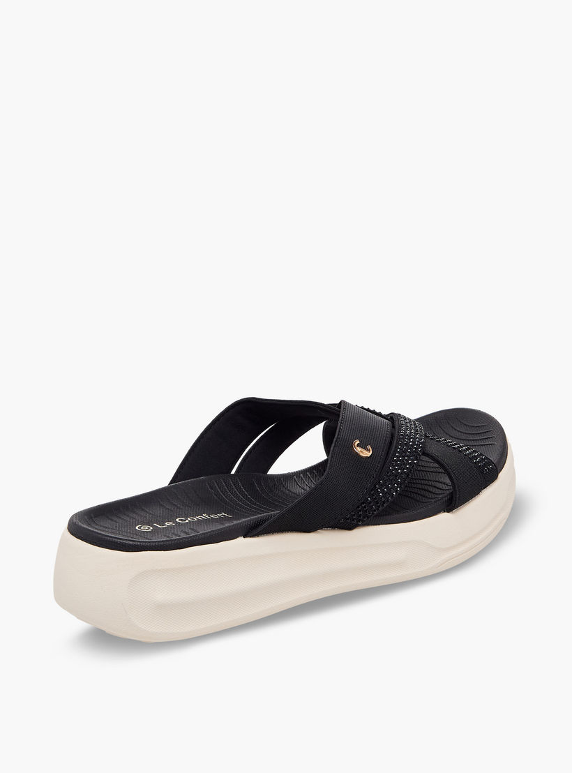 صندل بلاتفورم مزين للنساء من لو كونفورت-women-shoes-sandals-flats-image-6