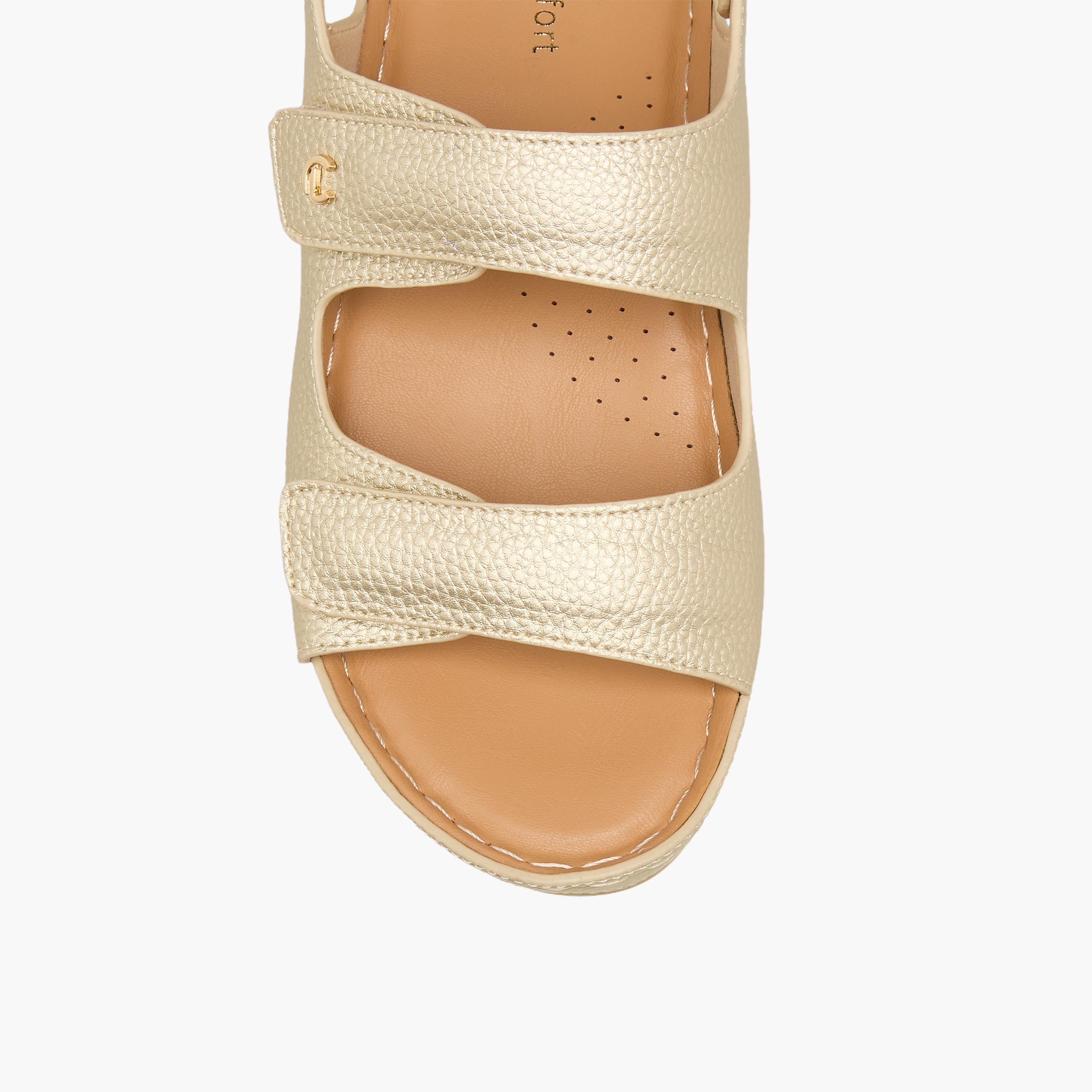 Le Confort Women Textured Comfort Sandals-women-shoes-flats-sandals-image-3
