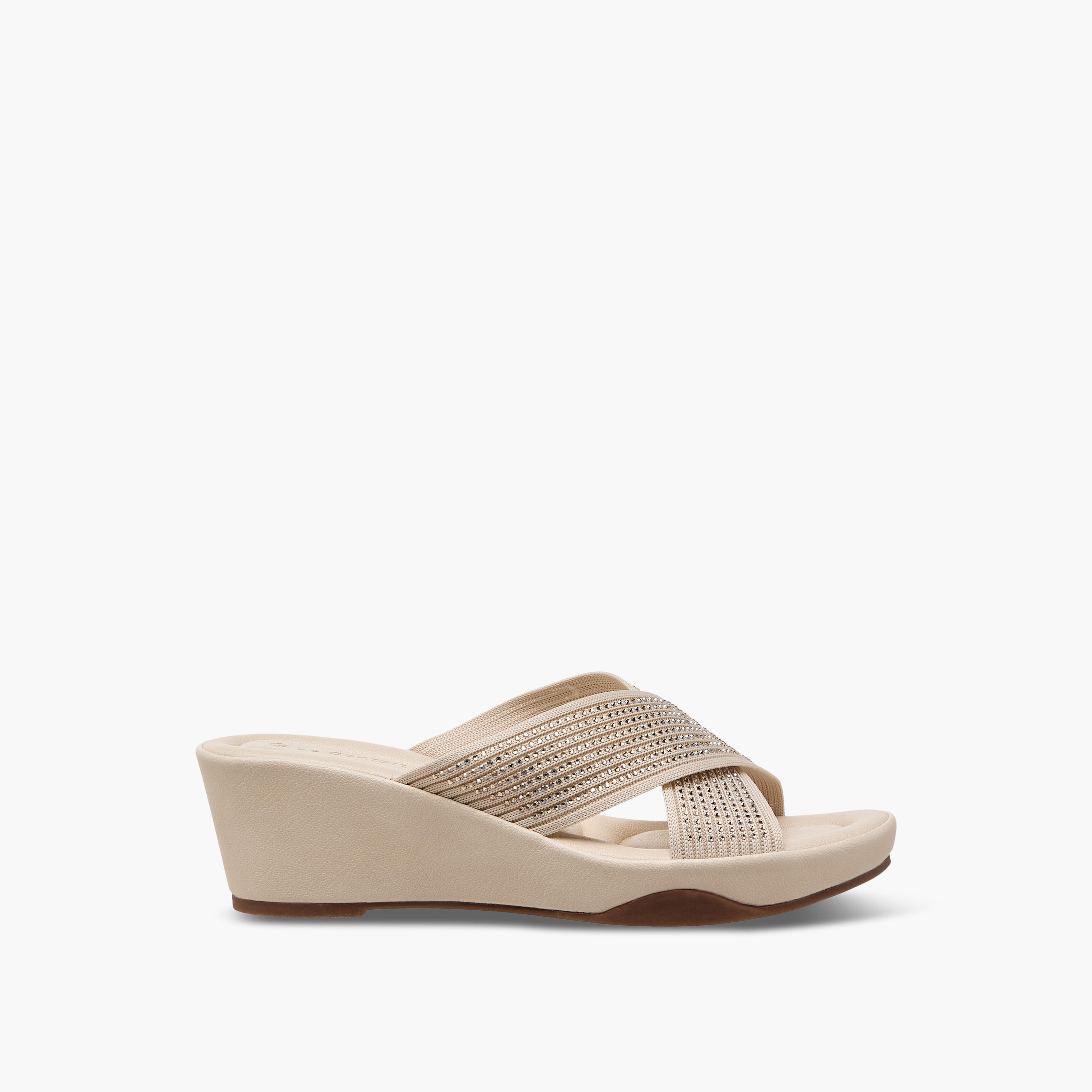 Le Confort Women Wedge Heel Cross Strap Comfort Sandals-women-shoes-sandals-heeled-image-3