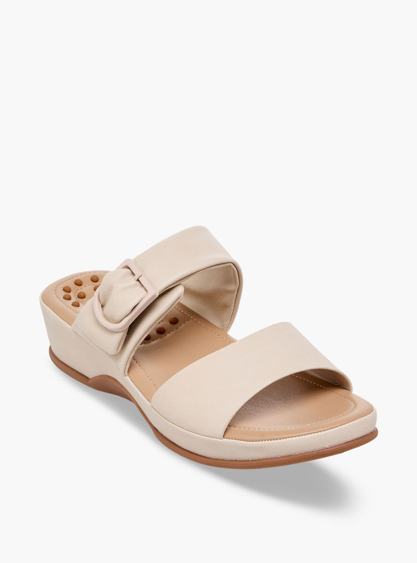 Le Confort Women Buckle Detail Wedge Heel Sandals-women-shoes-sandals-heeled-image-2