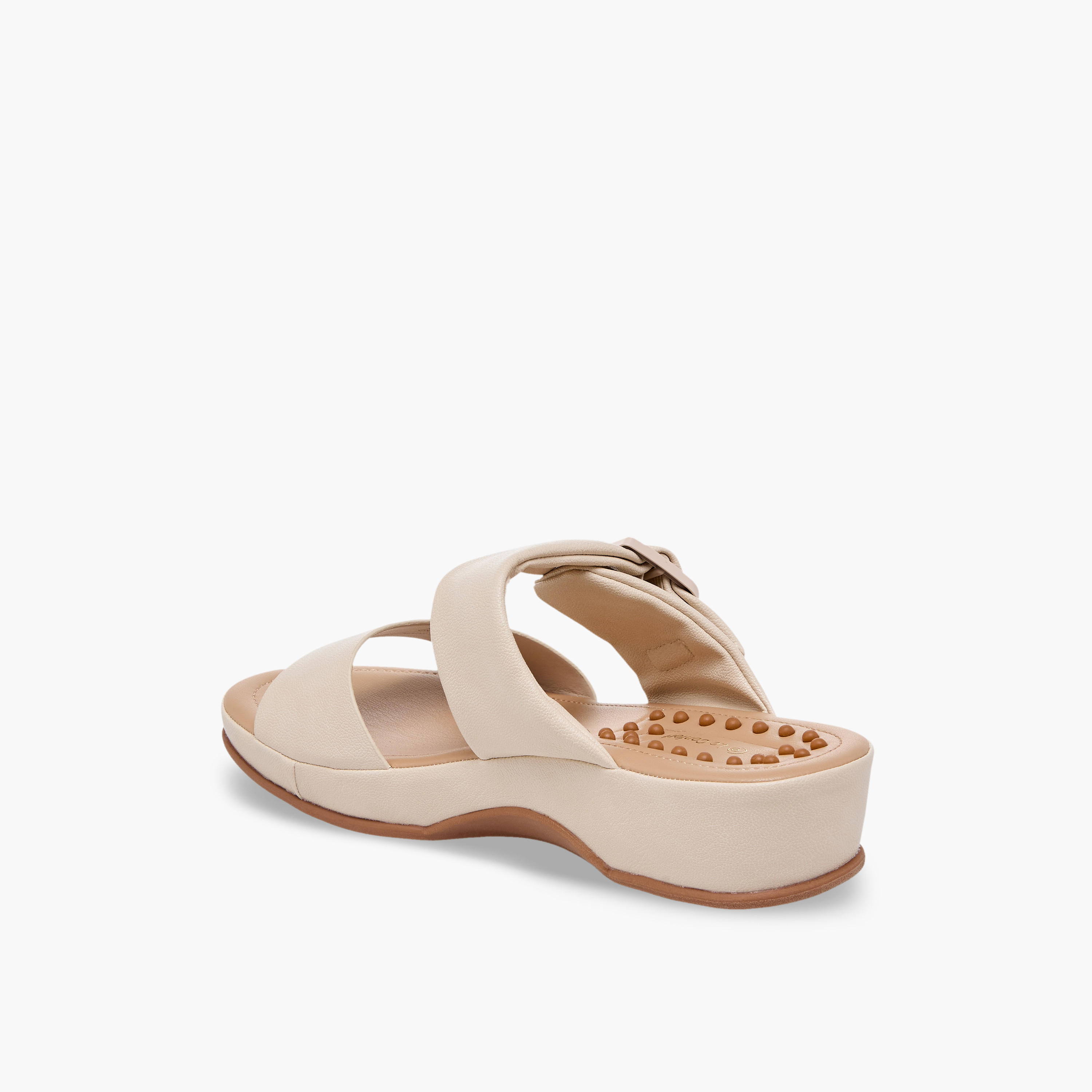 Le Confort Women Buckle Detail Wedge Heel Sandals-women-shoes-sandals-heeled-image-5