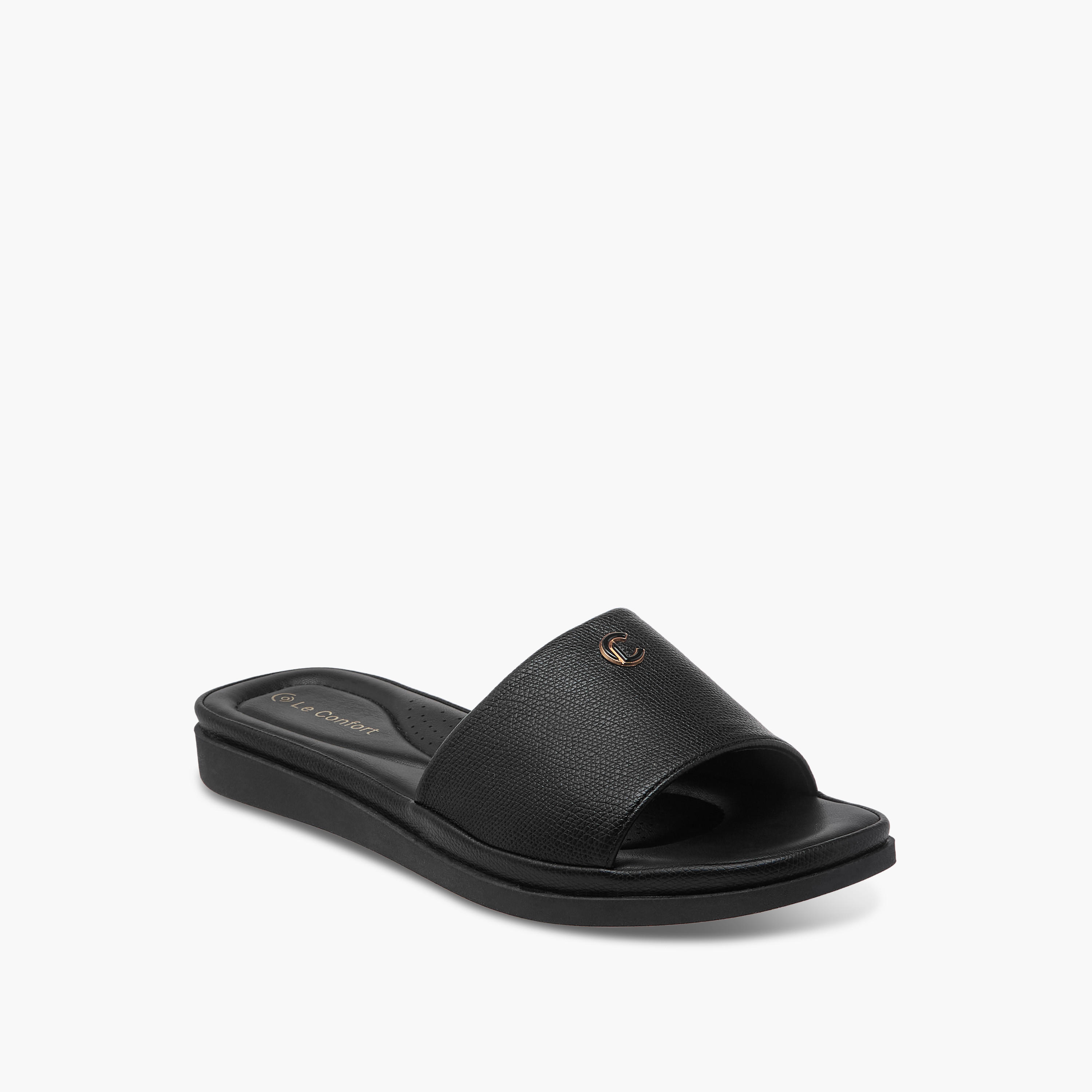 Le Confort Women Textured Comfort Sandals-women-shoes-flats-sandals-image-2
