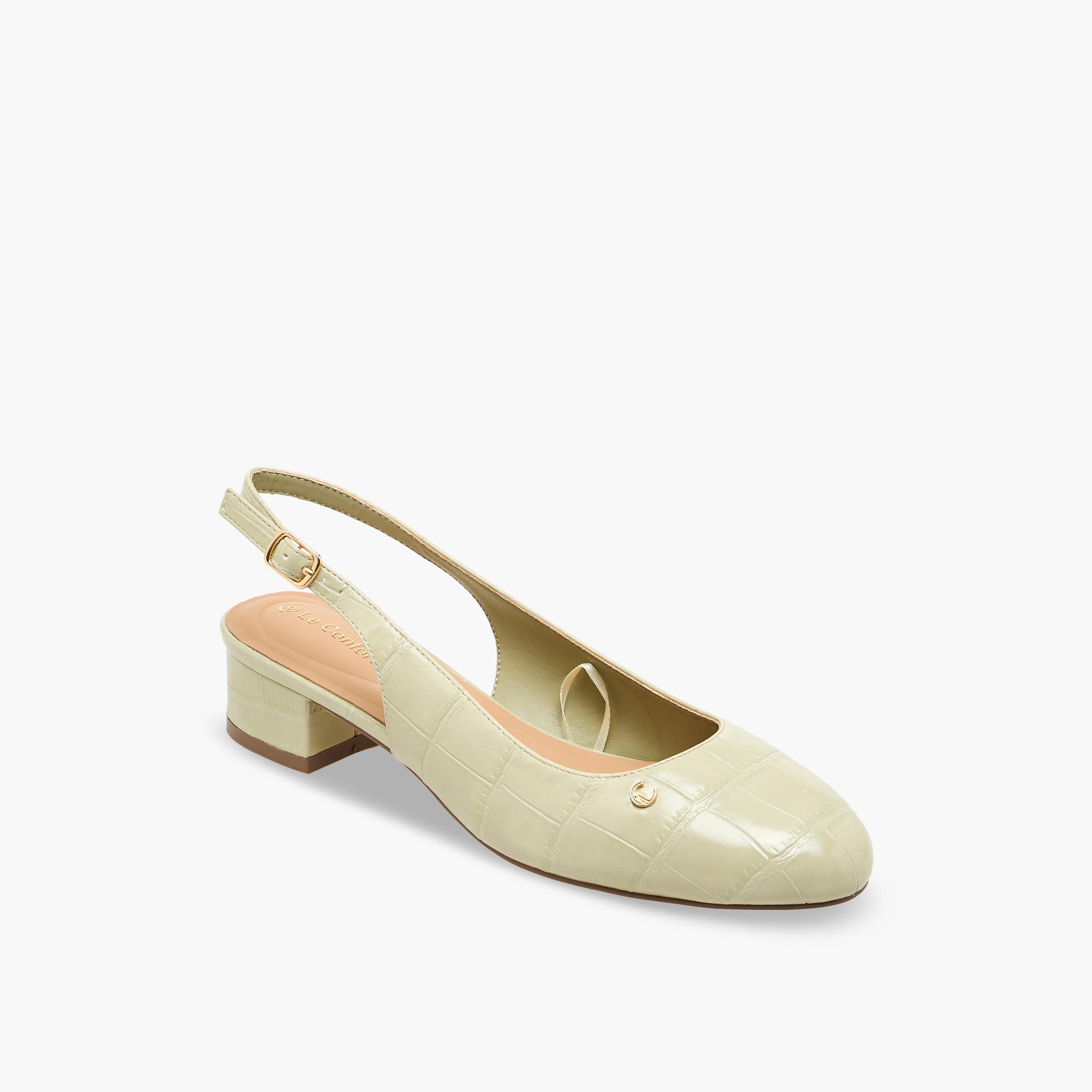 Le Confort Women Textured Block Heel Shoes-women-shoes-sandals-heeled-image-2