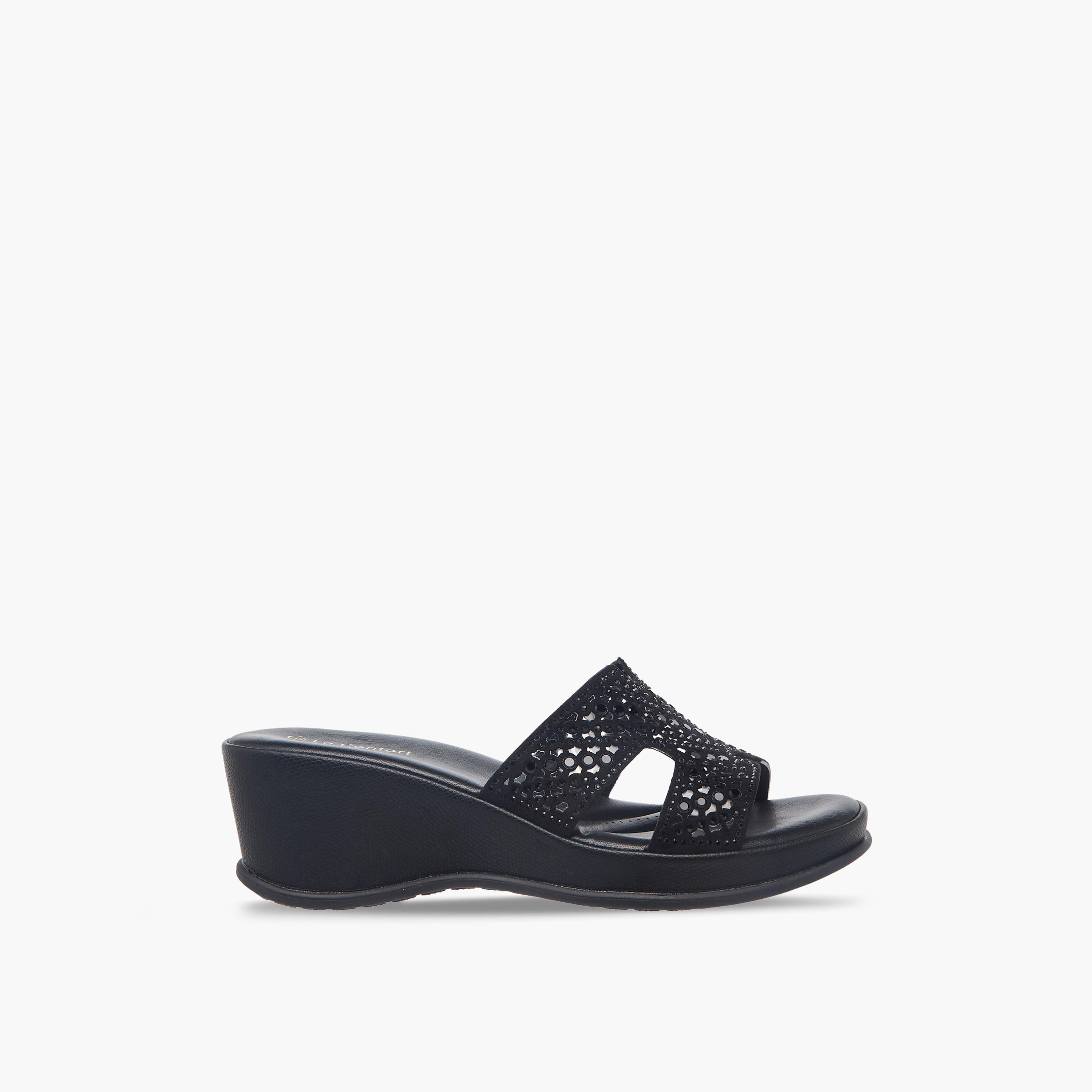 Le Confort Women Embellished Wedge Heel Sandals-women-shoes-sandals-heeled-image-3
