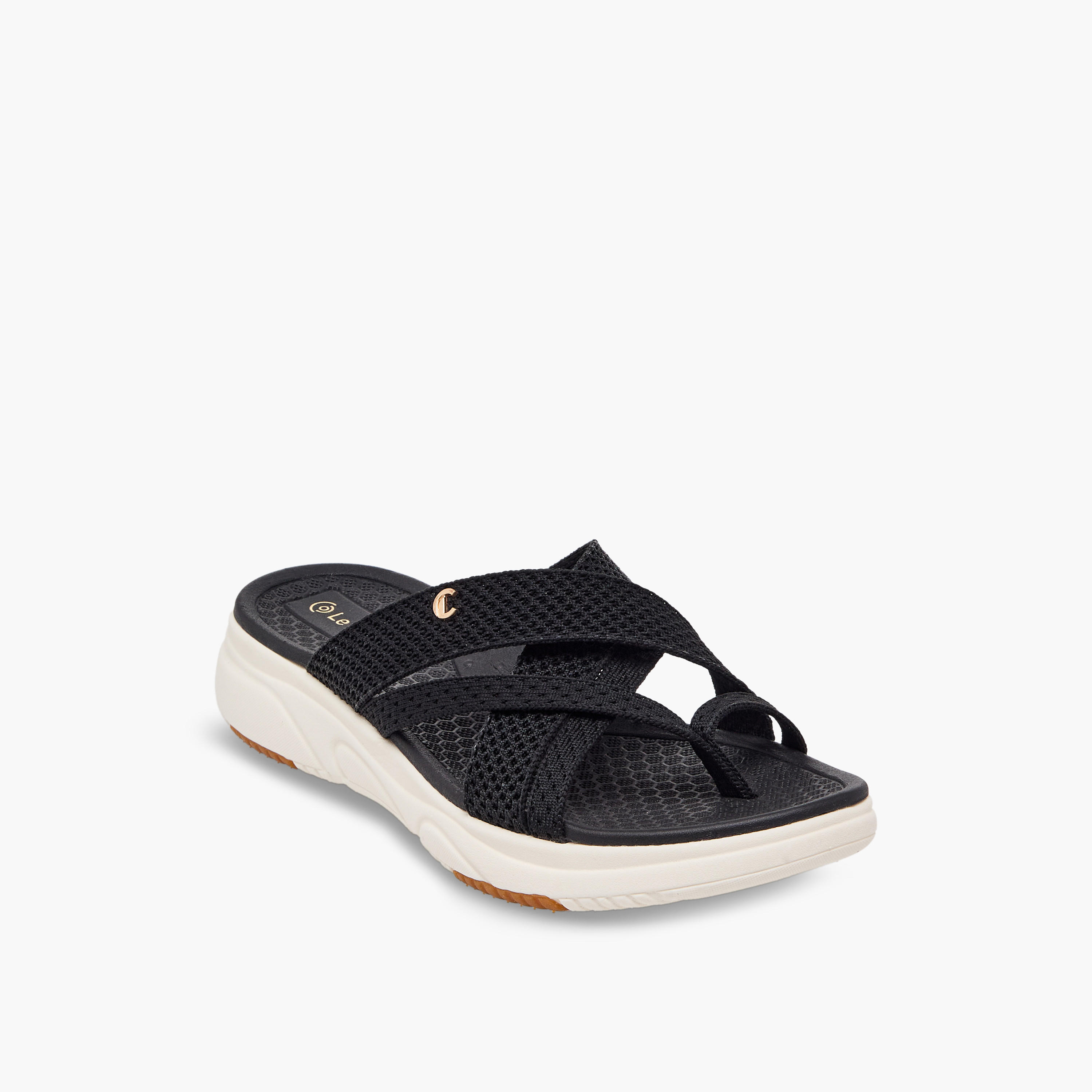 صندل سهل الارتداء بارز الملمس للنساء من لو كونفورت-women-shoes-sandals-flats-image-2