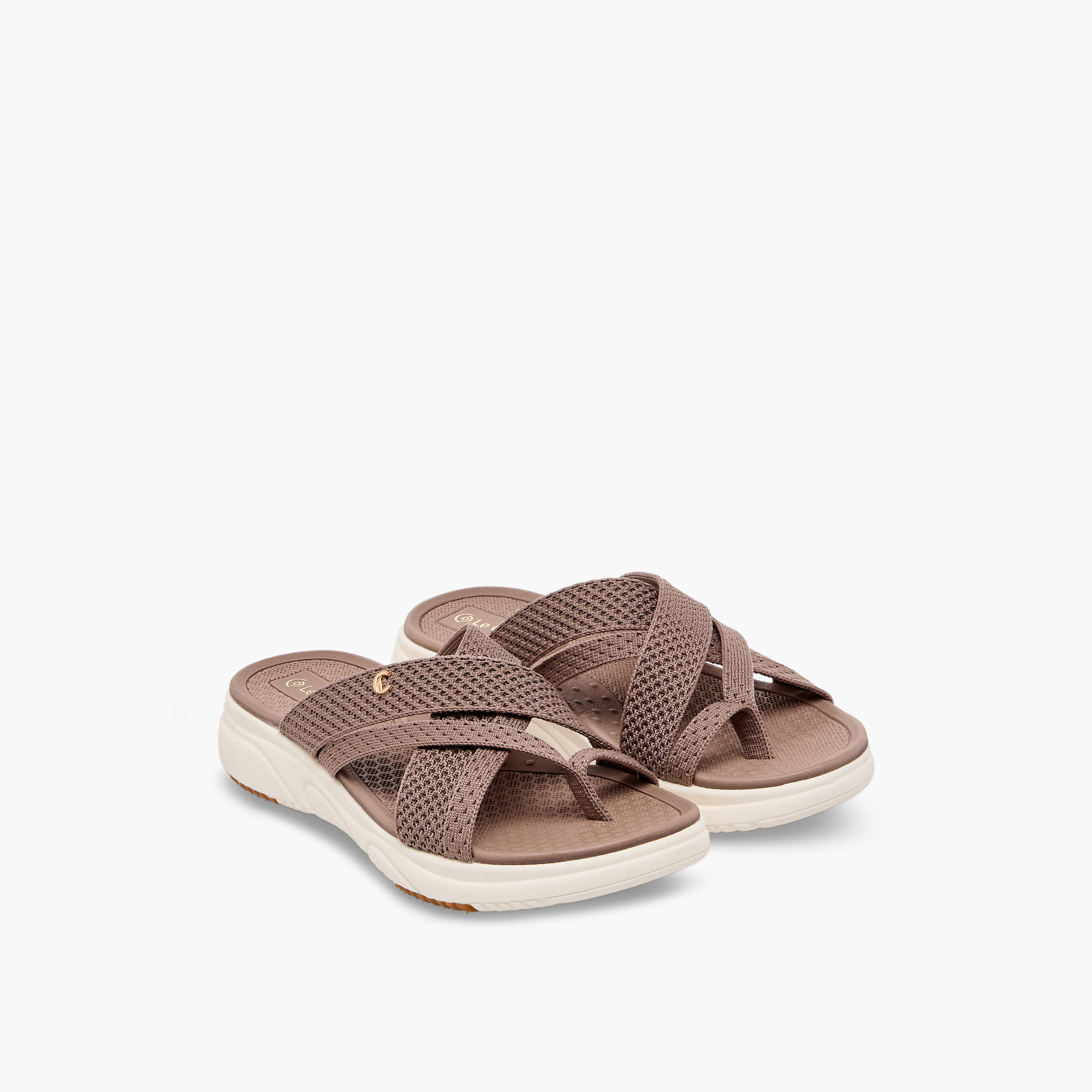 Le Confort Women Textured Slip-On Sandals-women-shoes-sandals-flats-image-1
