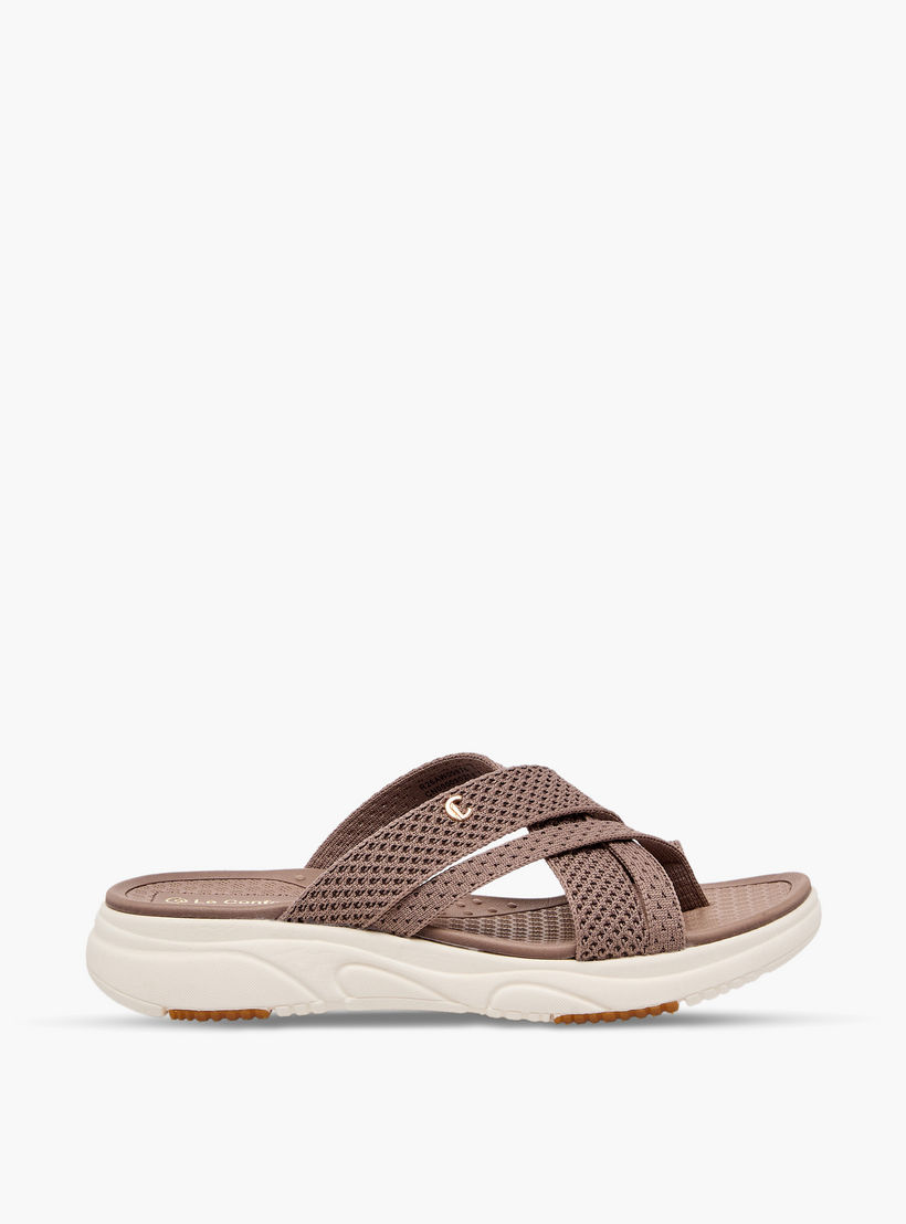 Le Confort Women Textured Slip-On Sandals-women-shoes-sandals-flats-image-3