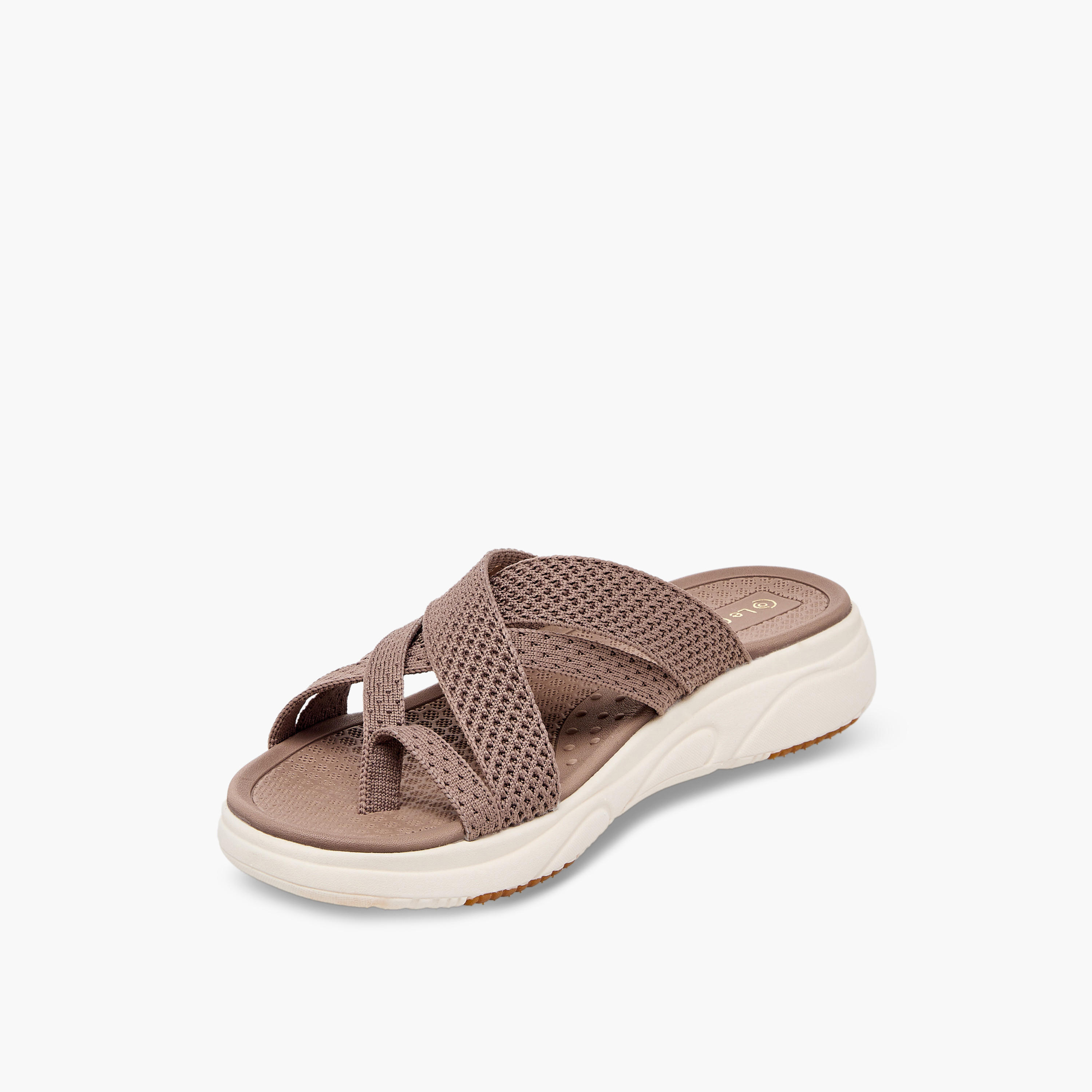 Le Confort Women Textured Slip-On Sandals-women-shoes-sandals-flats-image-4