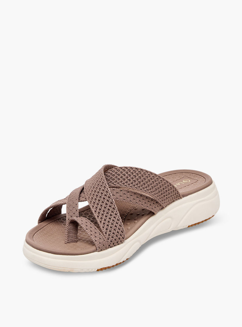 Le Confort Women Textured Slip-On Sandals-women-shoes-sandals-flats-image-4
