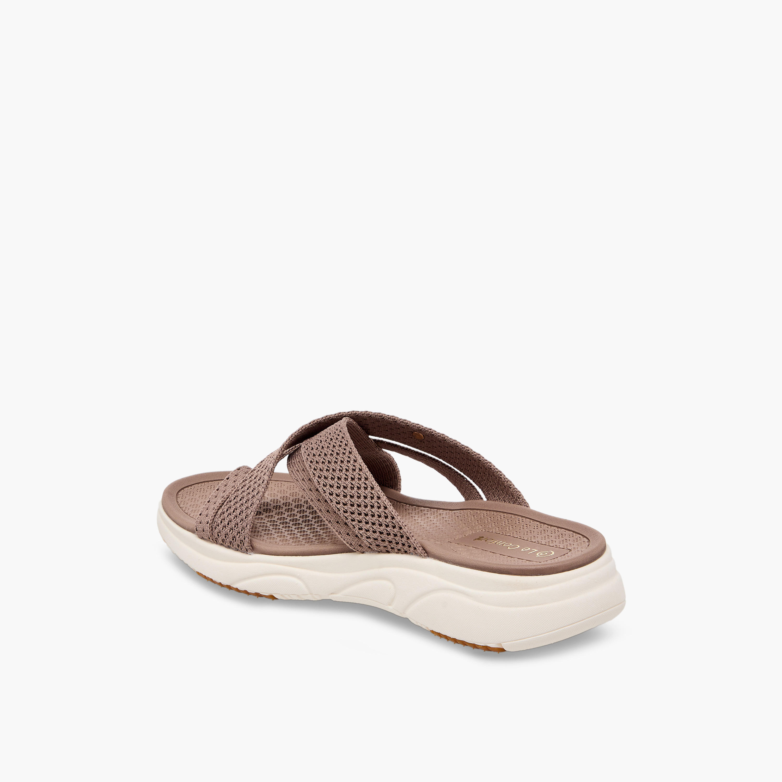 Le Confort Women Textured Slip-On Sandals-women-shoes-sandals-flats-image-5