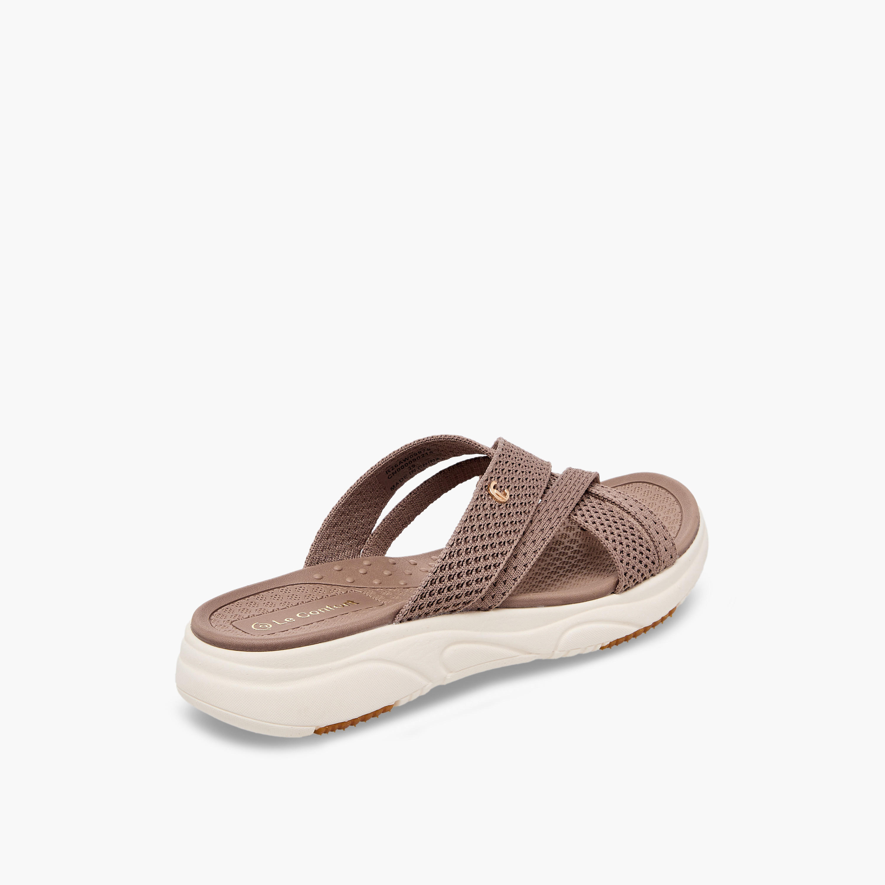 Le Confort Women Textured Slip-On Sandals-women-shoes-sandals-flats-image-6