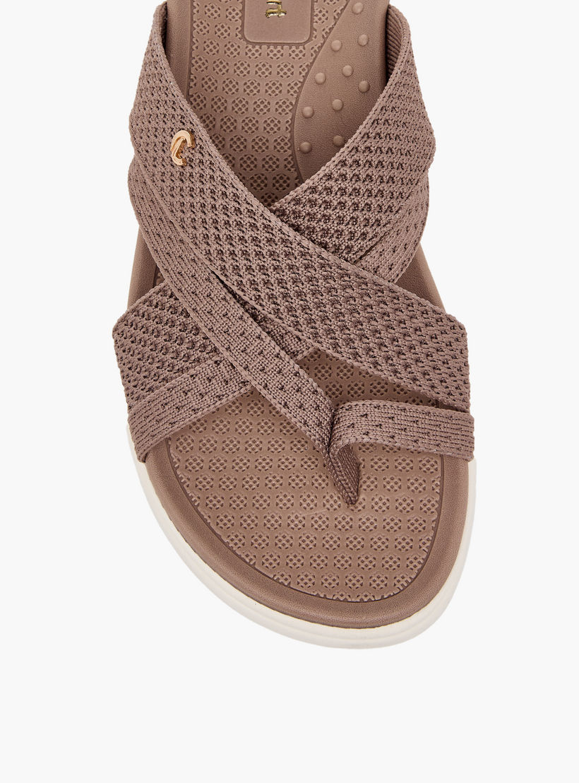 Le Confort Women Textured Slip-On Sandals-women-shoes-sandals-flats-image-7