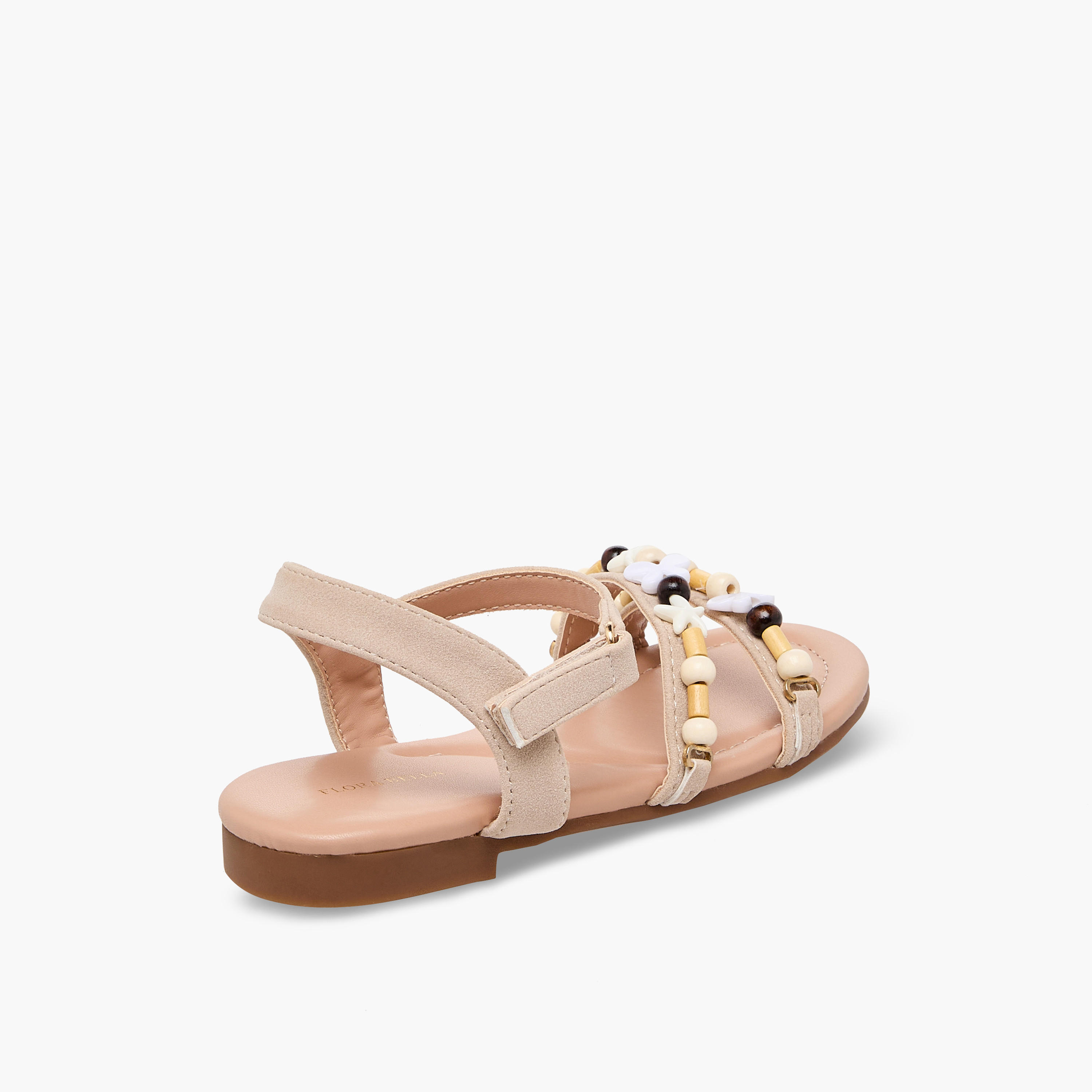 صندل للبنات بشريط إغلاق لاصق وتزيينات خرز من فلورا بيلا-girls-shoes-sandals-image-14