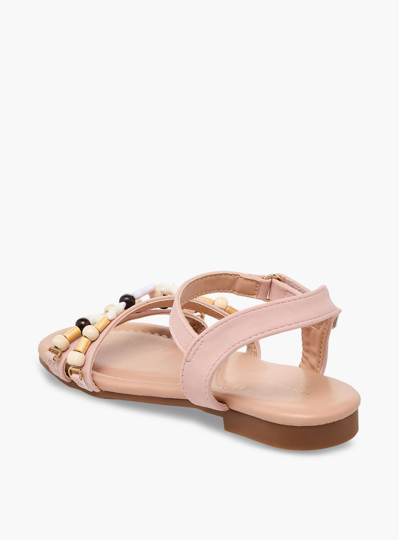 Flora Bella Girls Beaded Accent Hook & Loop Sandals-girls-shoes-sandals-image-5