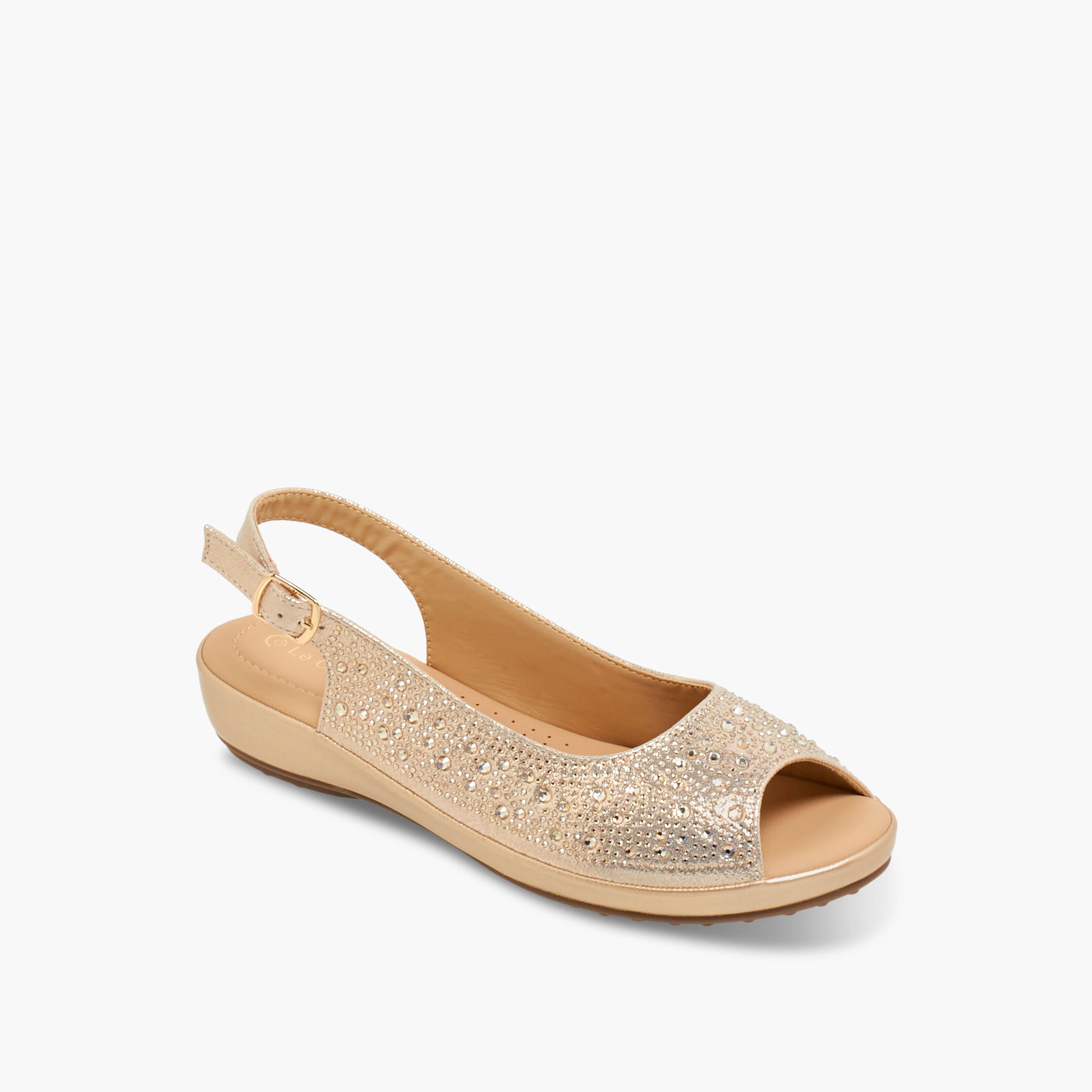 Le Confort Women Embellished Sandals-women-shoes-sandals-heeled-image-2