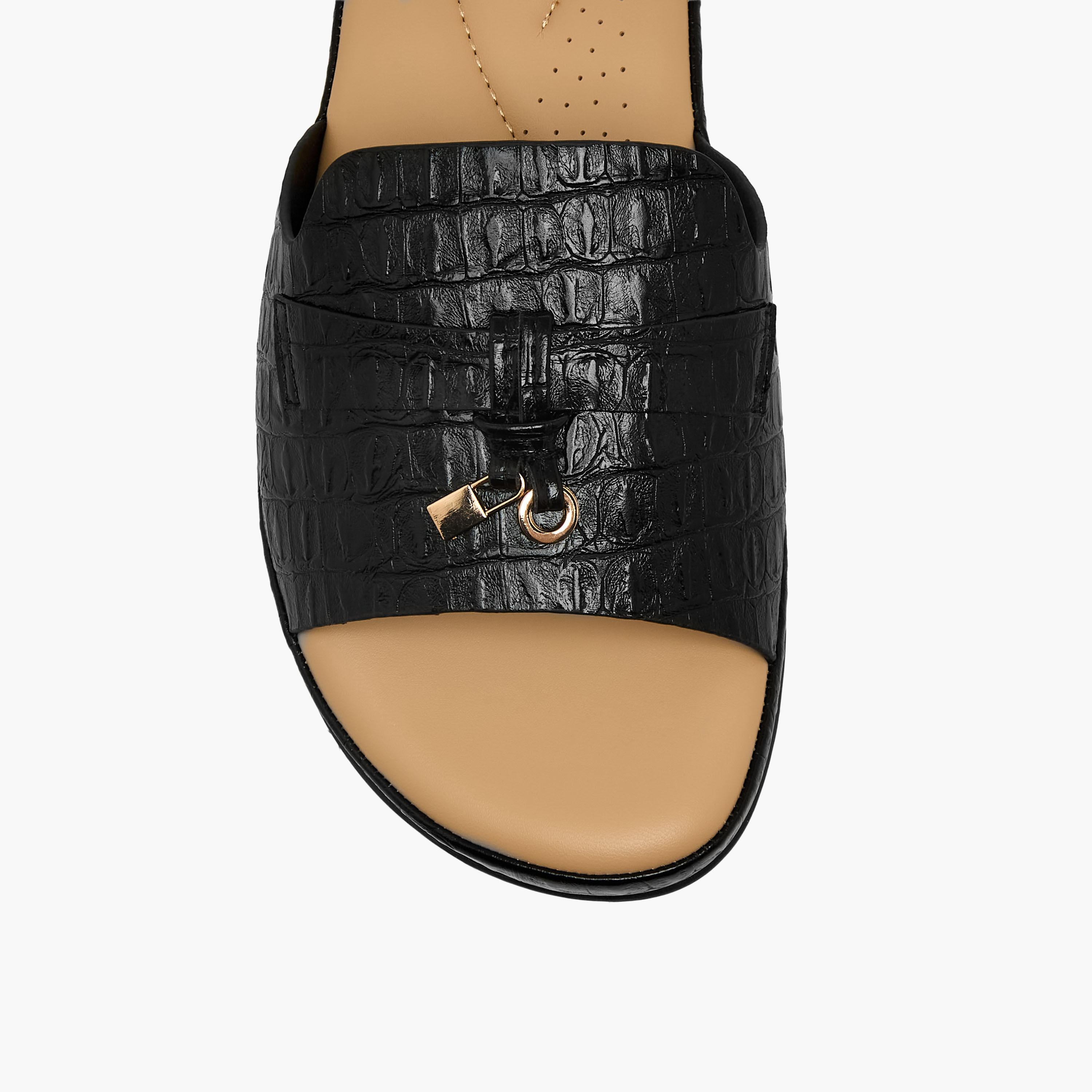 Le Confort Women Textured Slide Sandals-women-shoes-flats-sandals-image-4