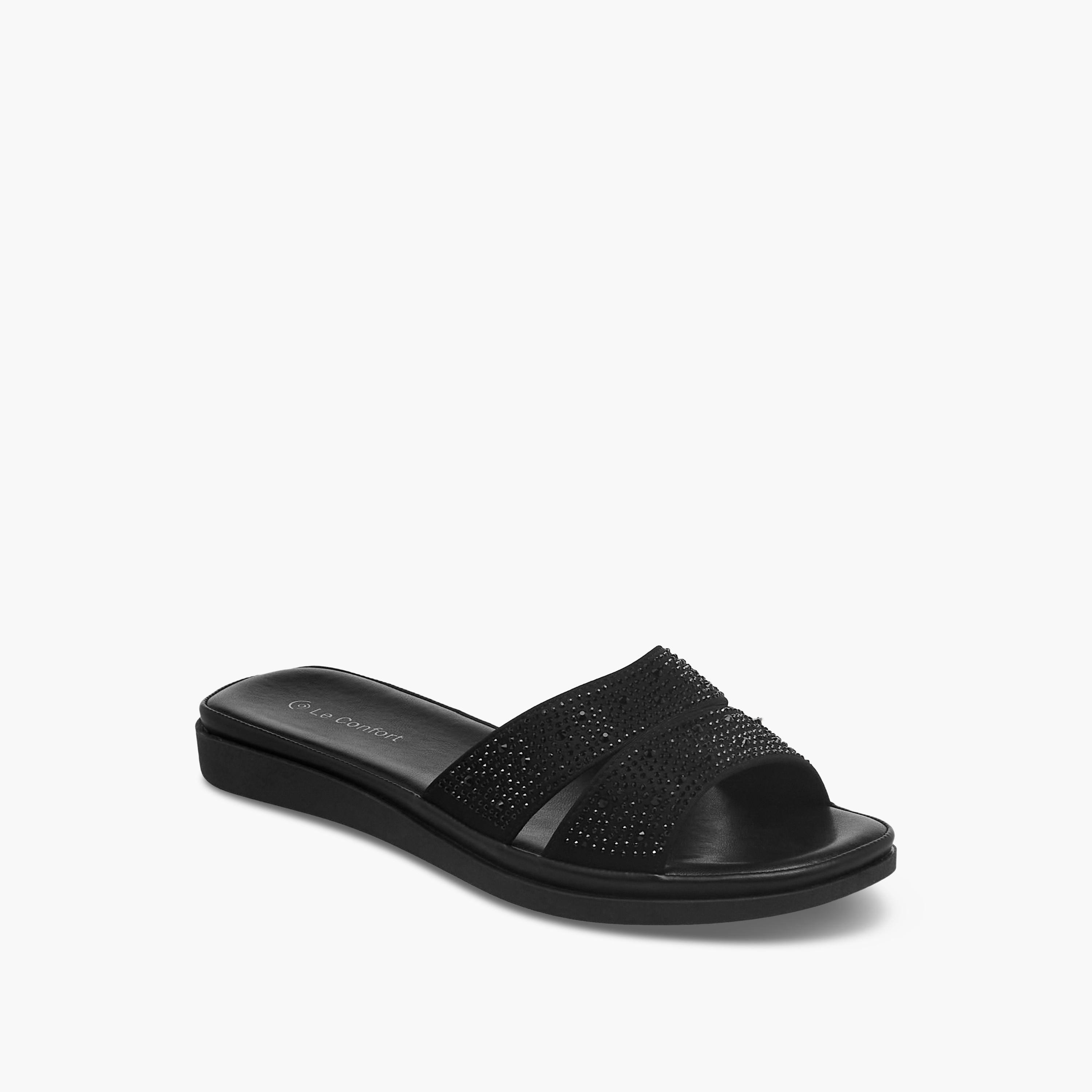 Le Confort Women Embellished Slip-On Sandals-women-shoes-flats-sandals-image-2
