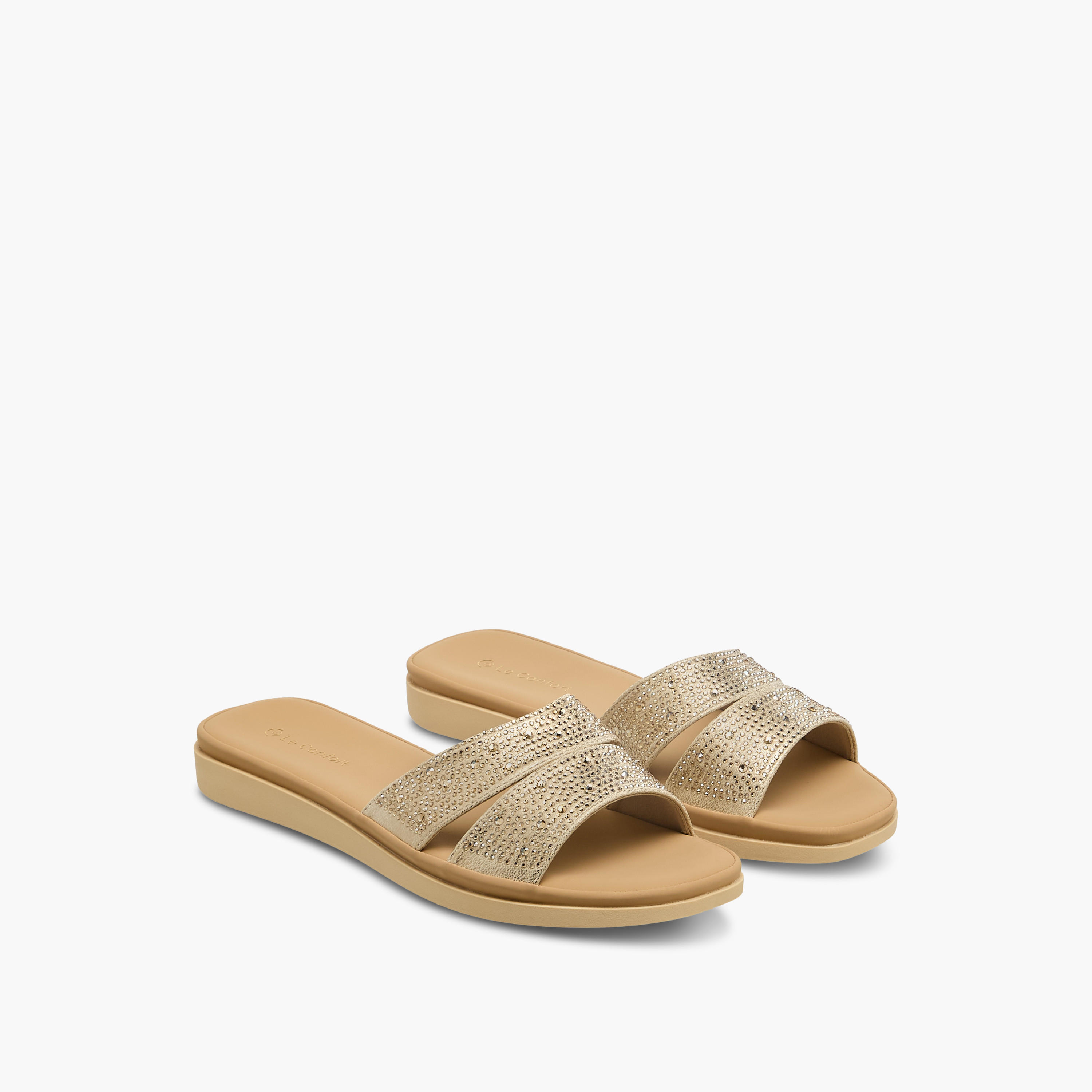 Le Confort Women Embellished Slip-On Sandals-women-shoes-flats-sandals-image-1
