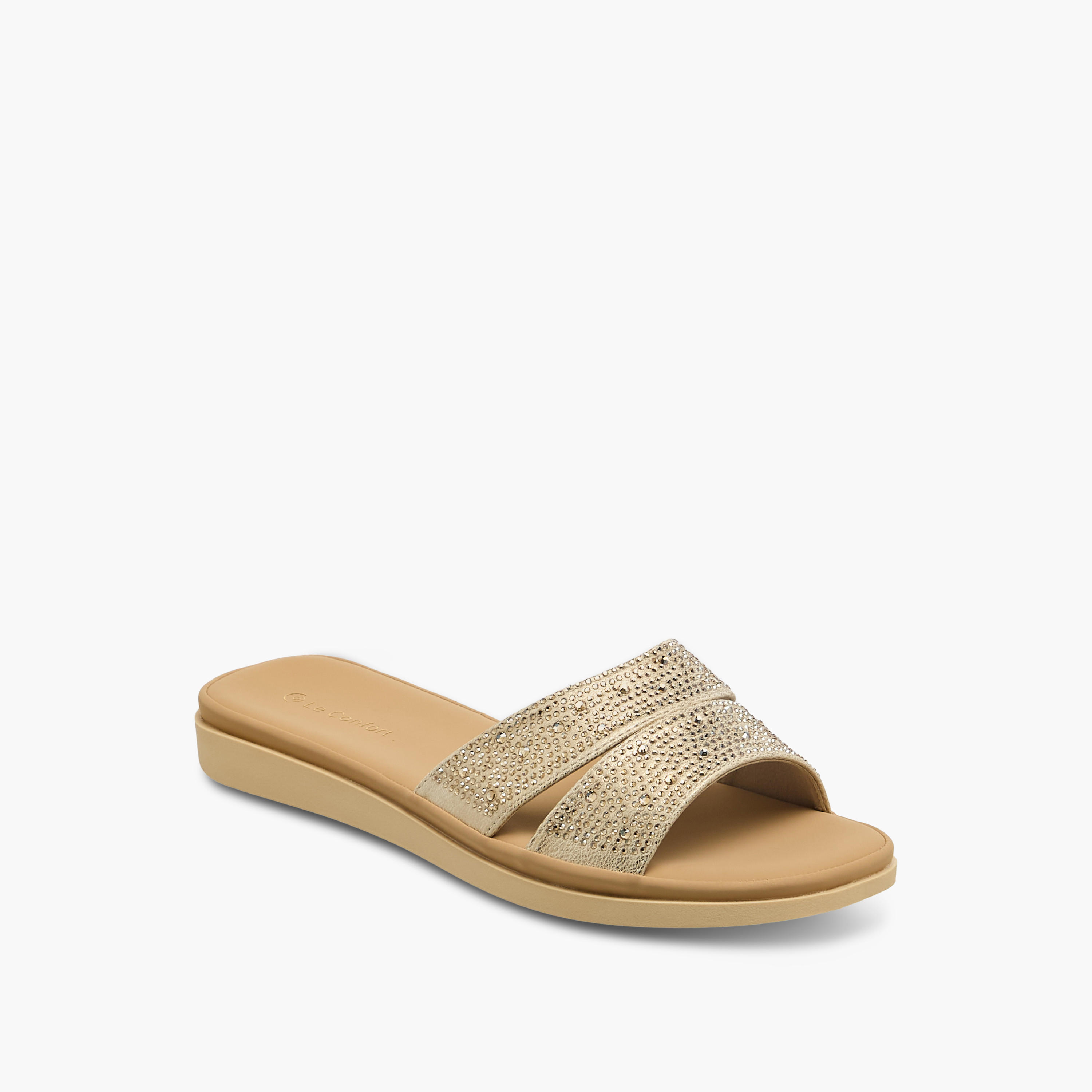 Le Confort Women Embellished Slip-On Sandals-women-shoes-flats-sandals-image-2