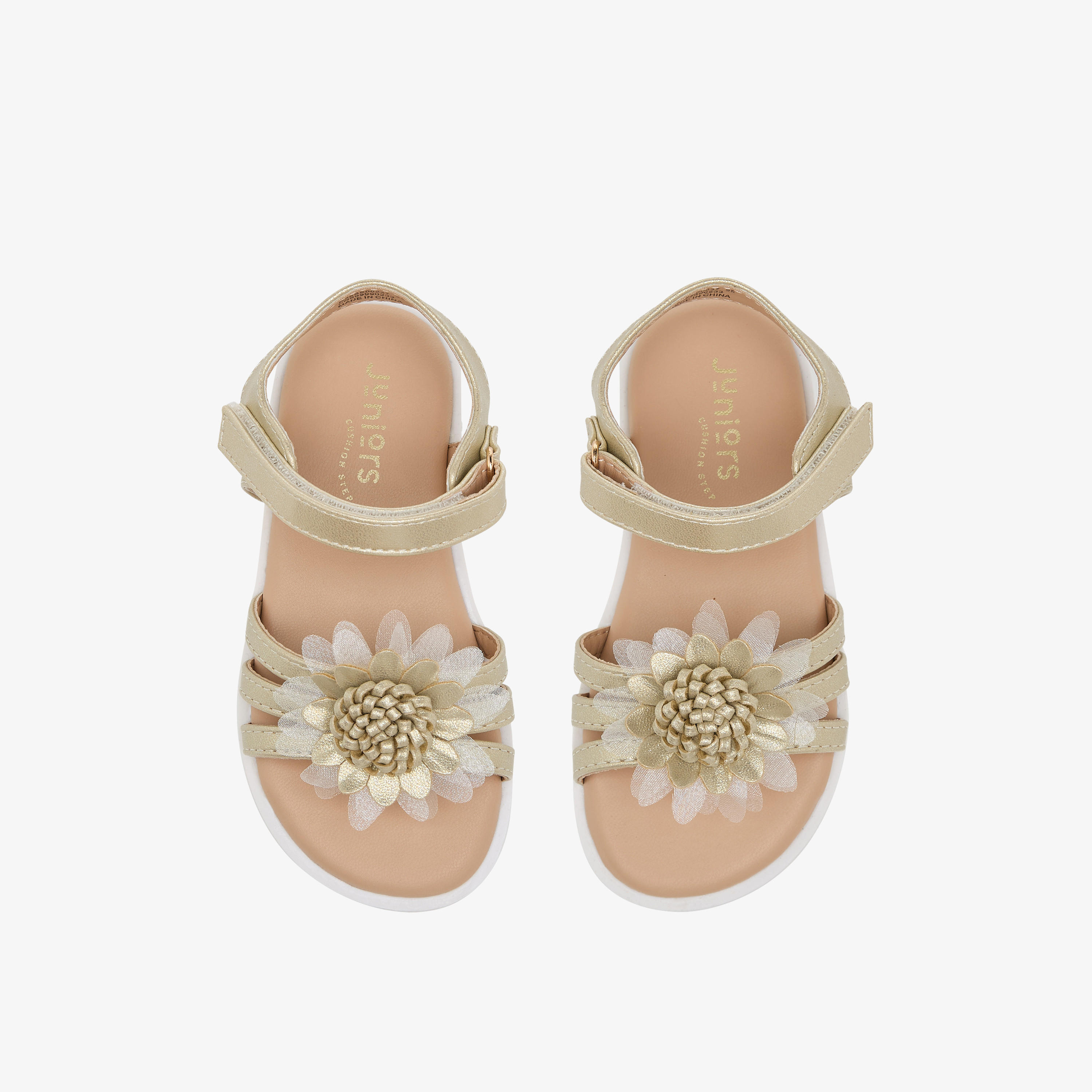 Juniors Girls Floral Embellished Hook & Loop Sandals-girls-shoes-sandals-image-1