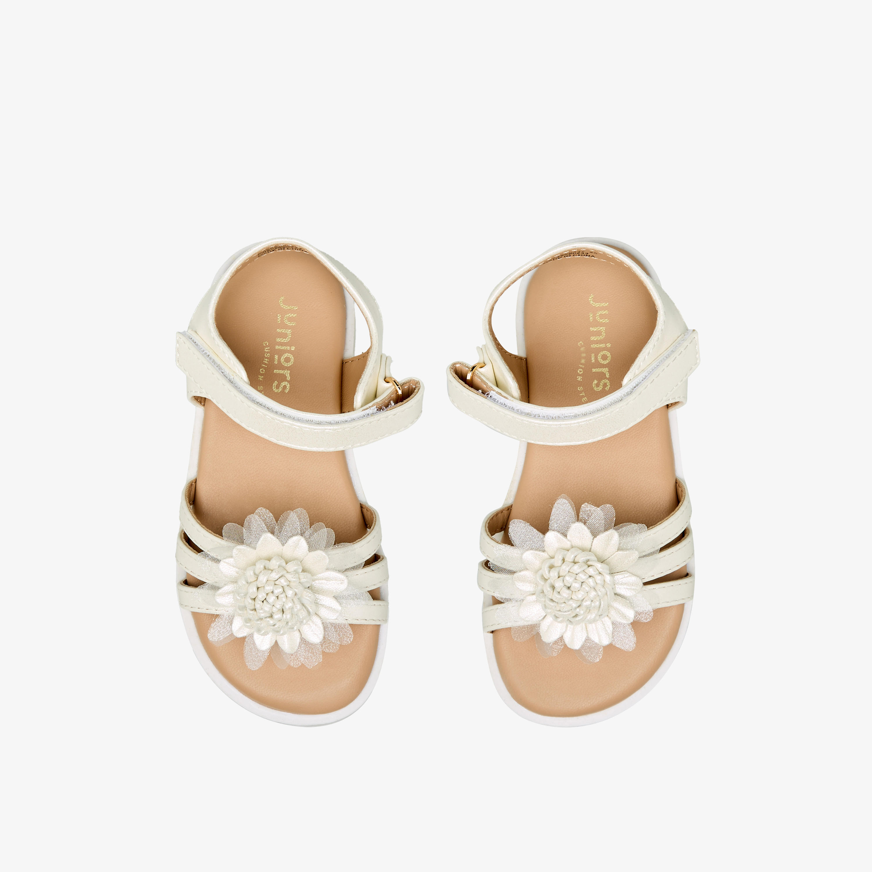 Juniors Girls Floral Embellished Hook & Loop Sandals-girls-shoes-sandals-image-1