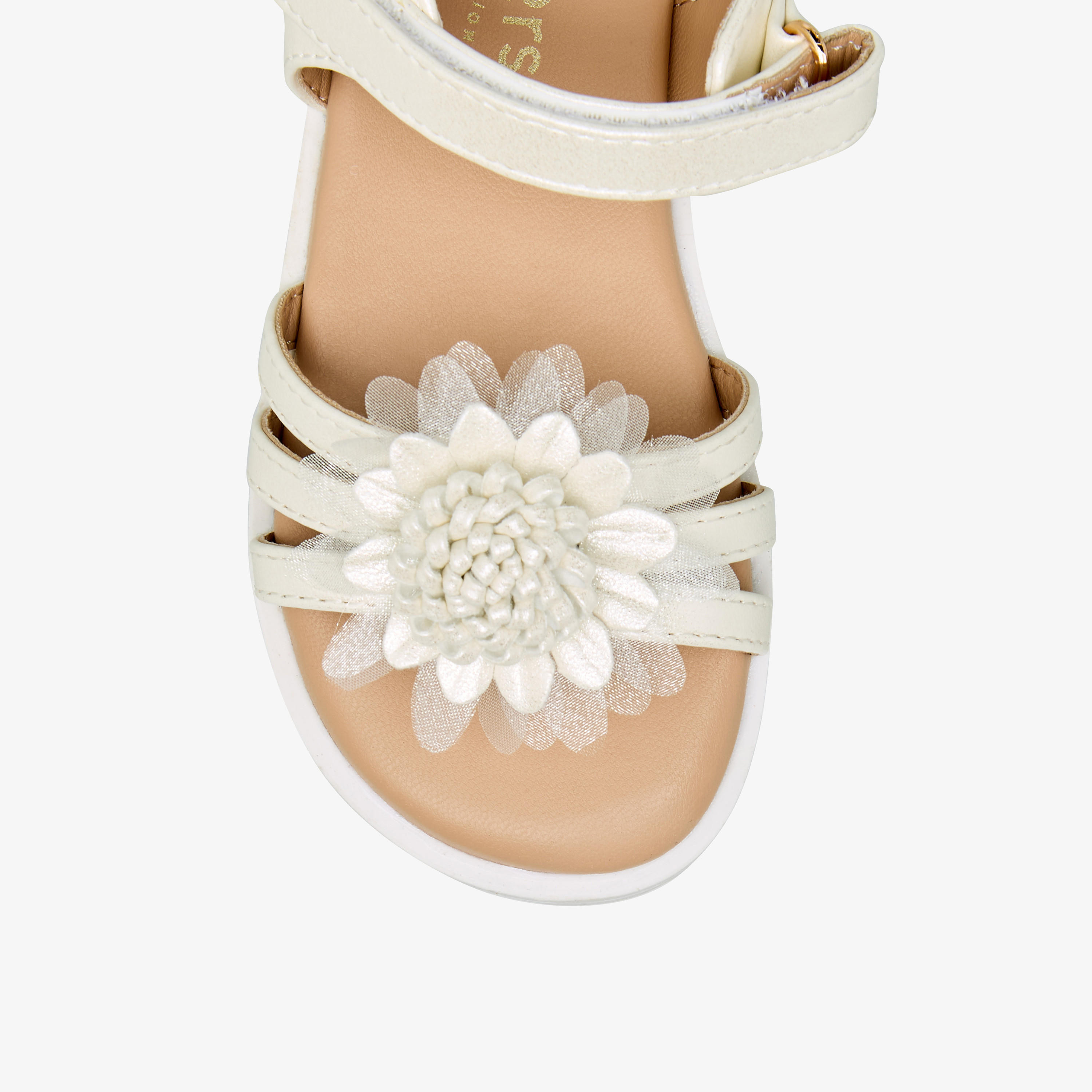 Juniors Girls Floral Embellished Hook & Loop Sandals-girls-shoes-sandals-image-3