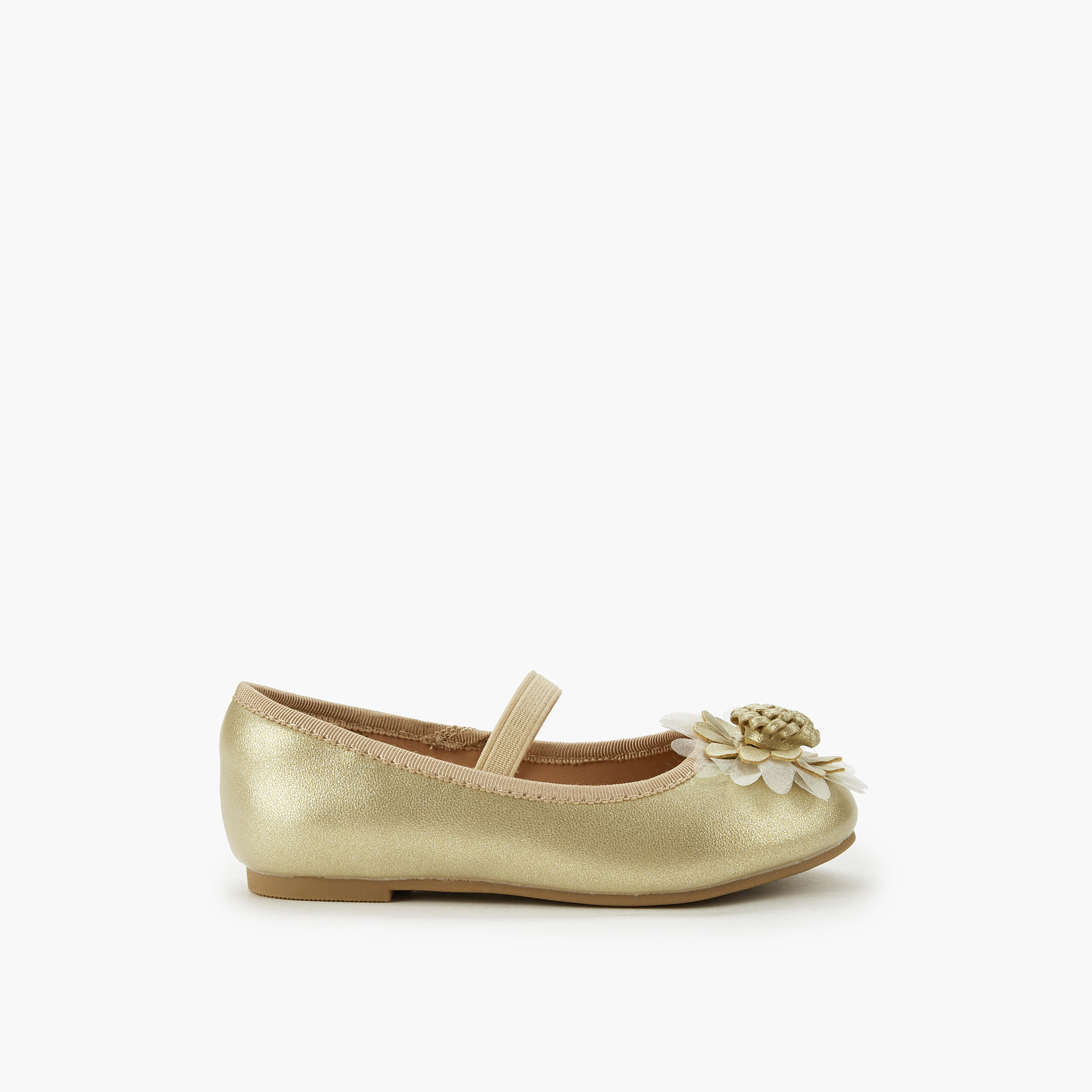 Juniors Girls Floral Accent Ballerina Shoes-girls-shoes-ballerinas-image-2