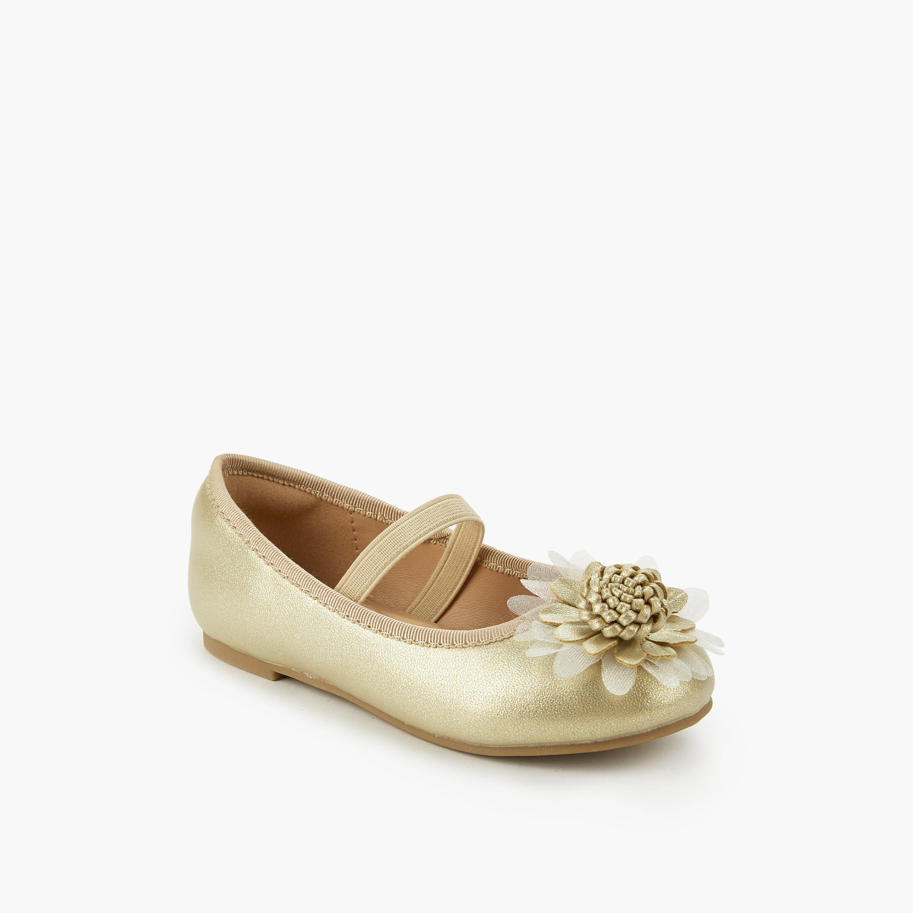 Juniors Girls Floral Accent Ballerina Shoes-girls-shoes-ballerinas-image-3