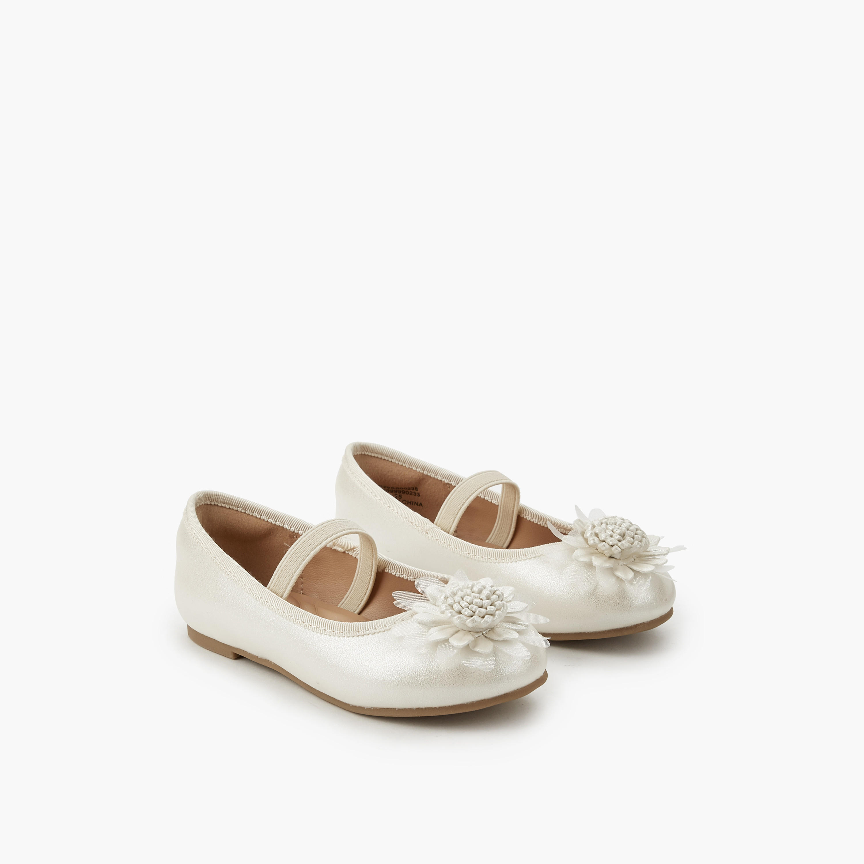 Juniors Girls Floral Accent Ballerina Shoes-girls-shoes-ballerinas-image-1