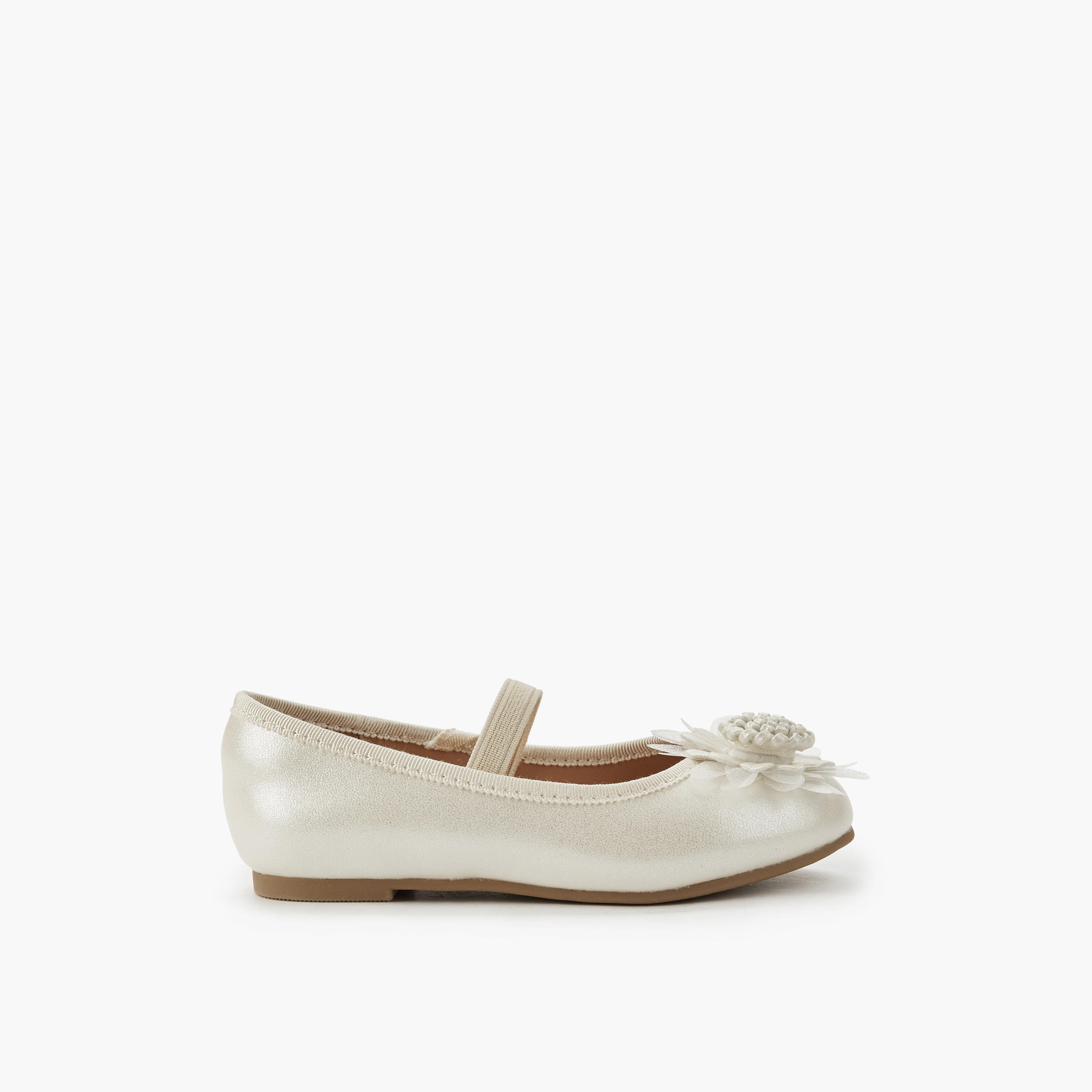 Juniors Girls Floral Accent Ballerina Shoes-girls-shoes-ballerinas-image-2