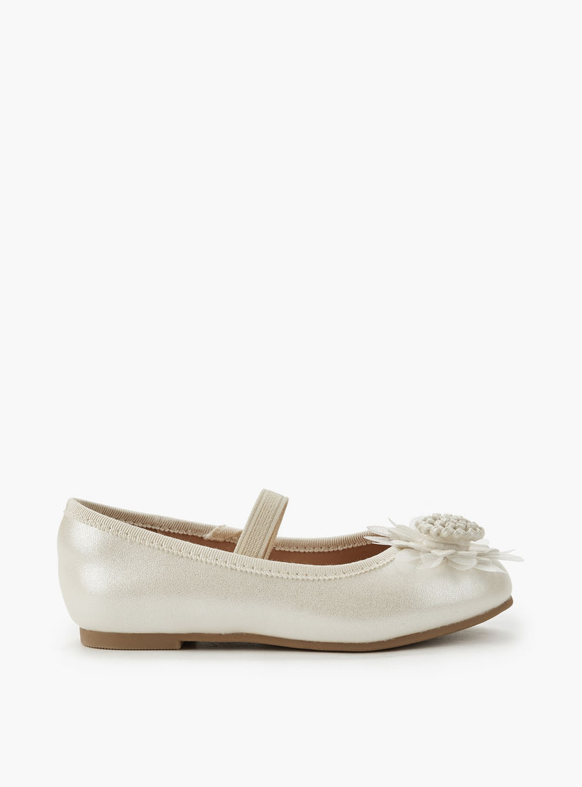 Juniors Girls Floral Accent Ballerina Shoes-girls-shoes-ballerinas-image-2