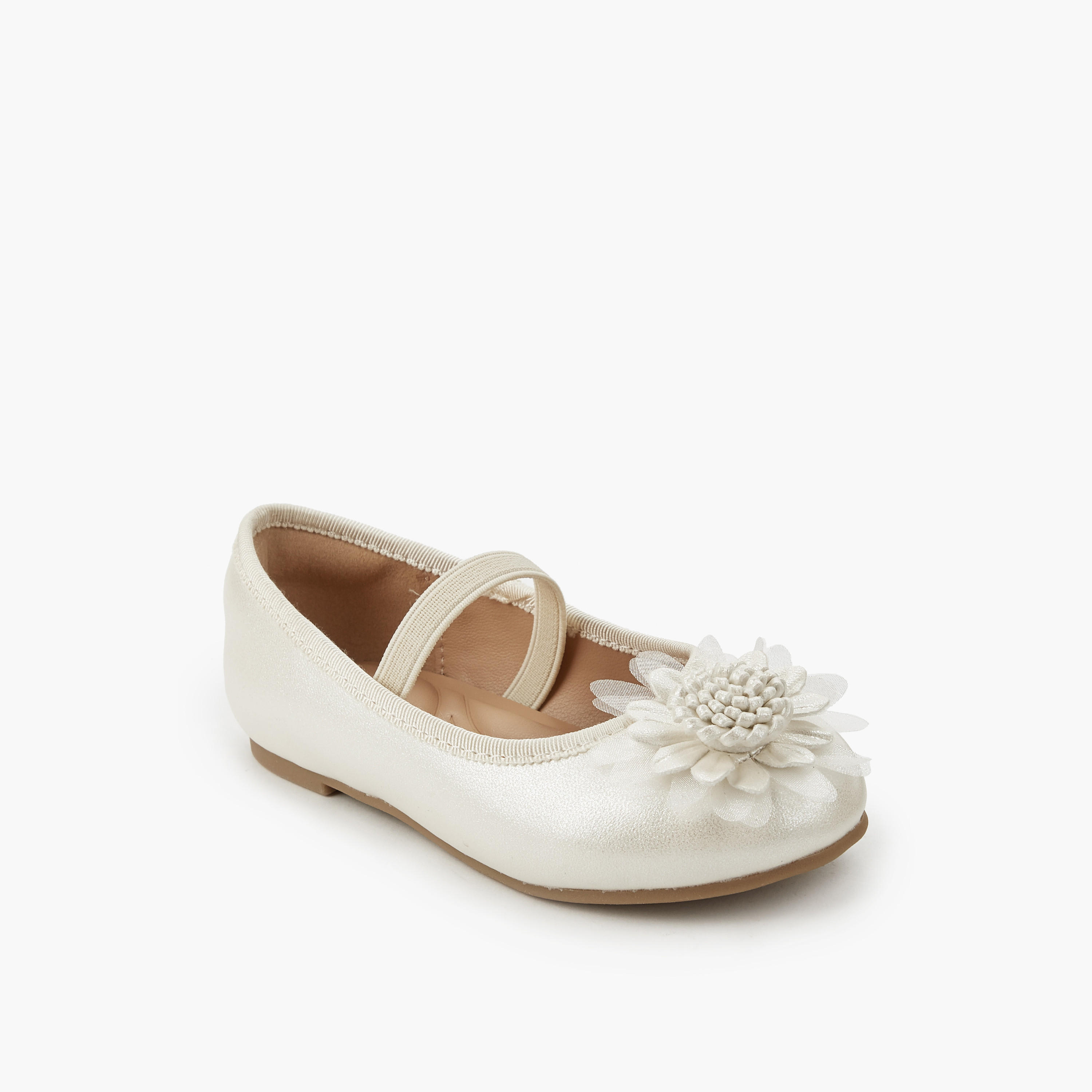 Juniors Girls Floral Accent Ballerina Shoes-girls-shoes-ballerinas-image-3