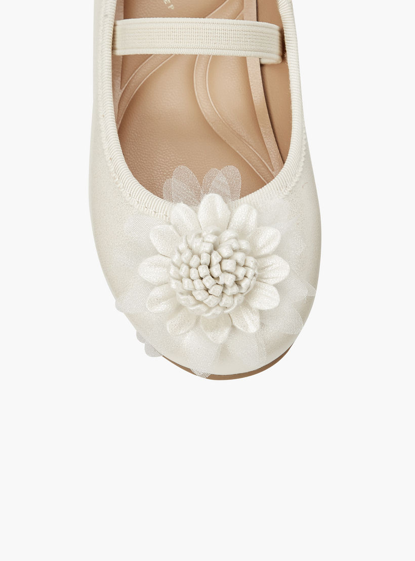 Juniors Girls Floral Accent Ballerina Shoes-girls-shoes-ballerinas-image-4