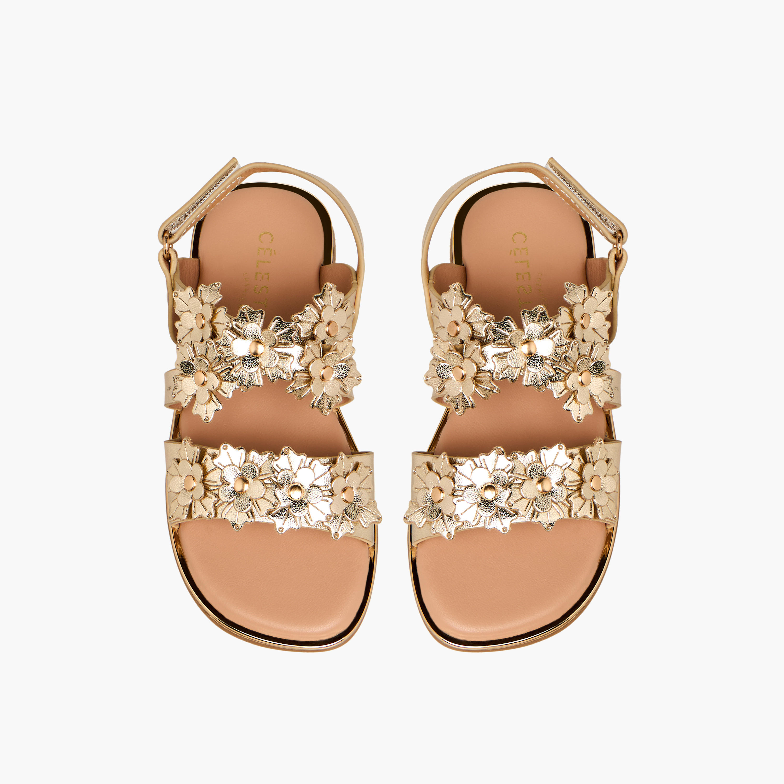 Celeste Girls Hook and Loop Strap Sandals-girls-shoes-sandals-image-1